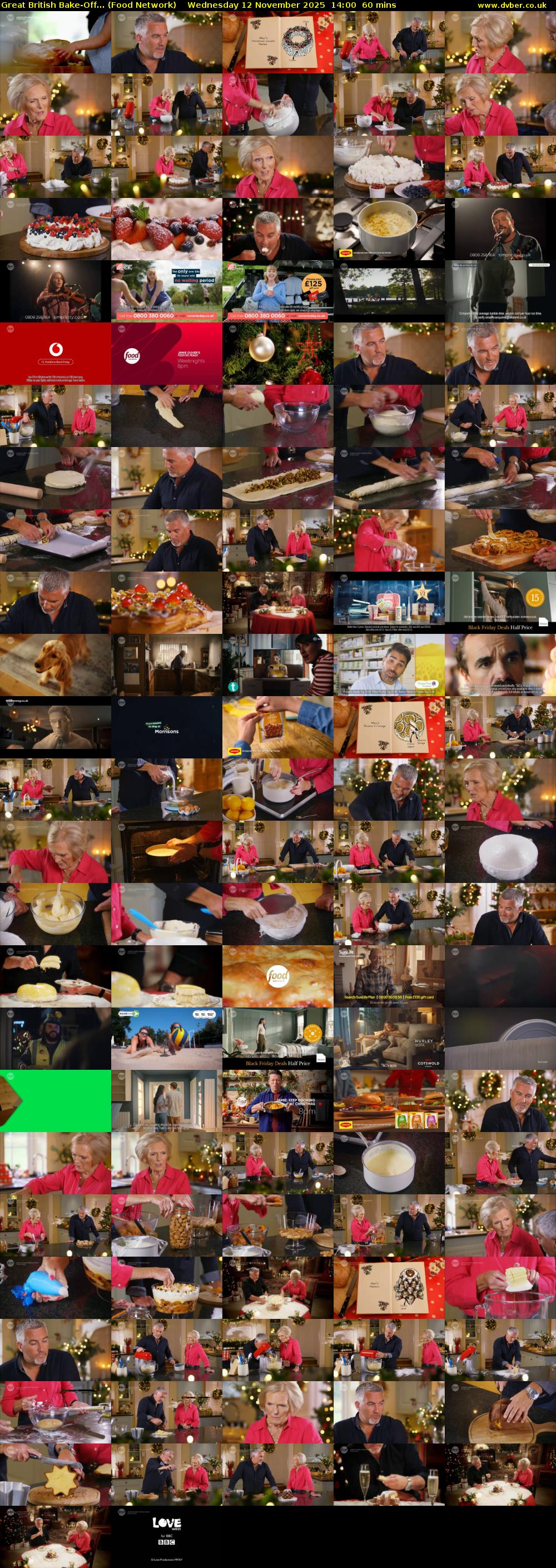 Great British Bake-Off... (Food Network) Wednesday 12 November 2025 14:00 - 15:00