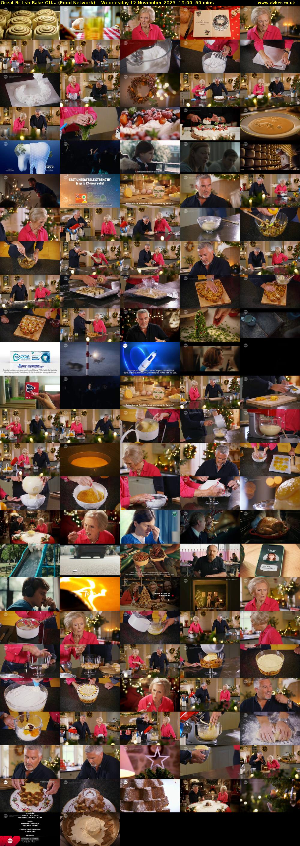 Great British Bake-Off... (Food Network) Wednesday 12 November 2025 19:00 - 20:00