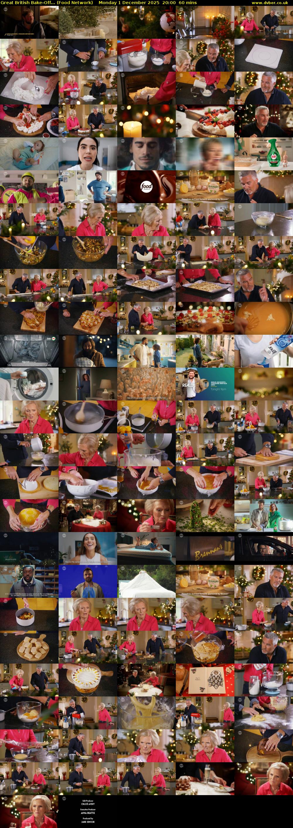 Great British Bake-Off... (Food Network) Monday 1 December 2025 20:00 - 21:00