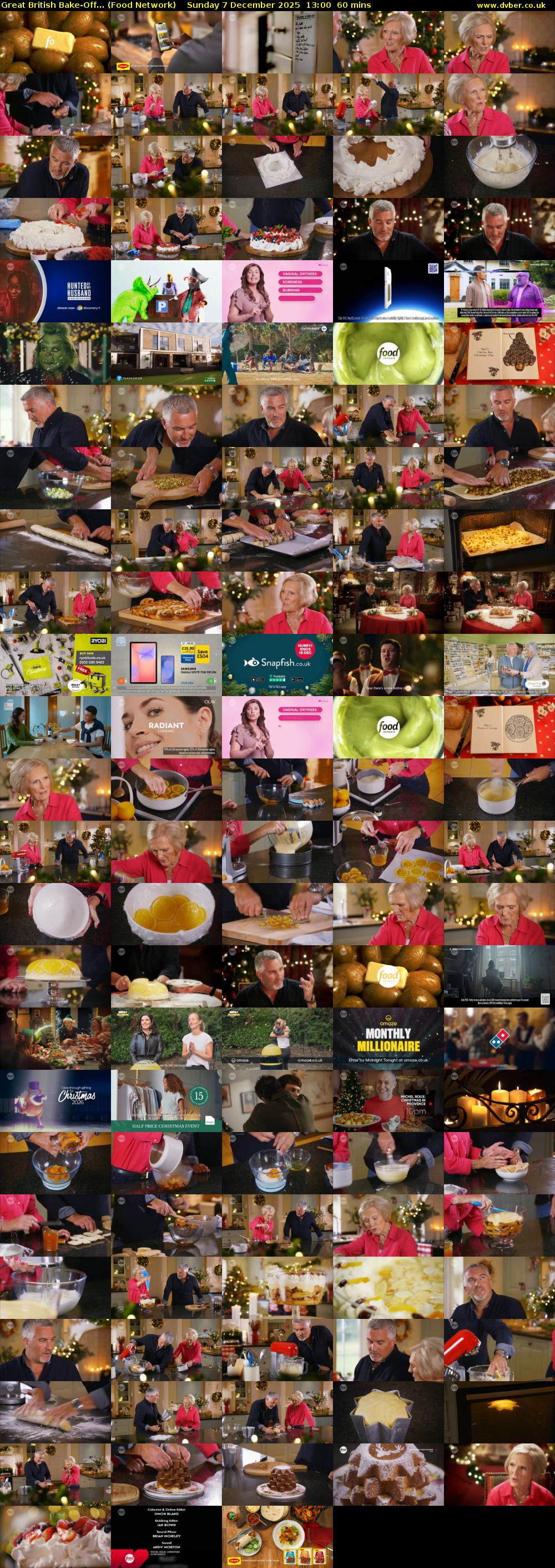 Great British Bake-Off... (Food Network) Sunday 7 December 2025 13:00 - 14:00