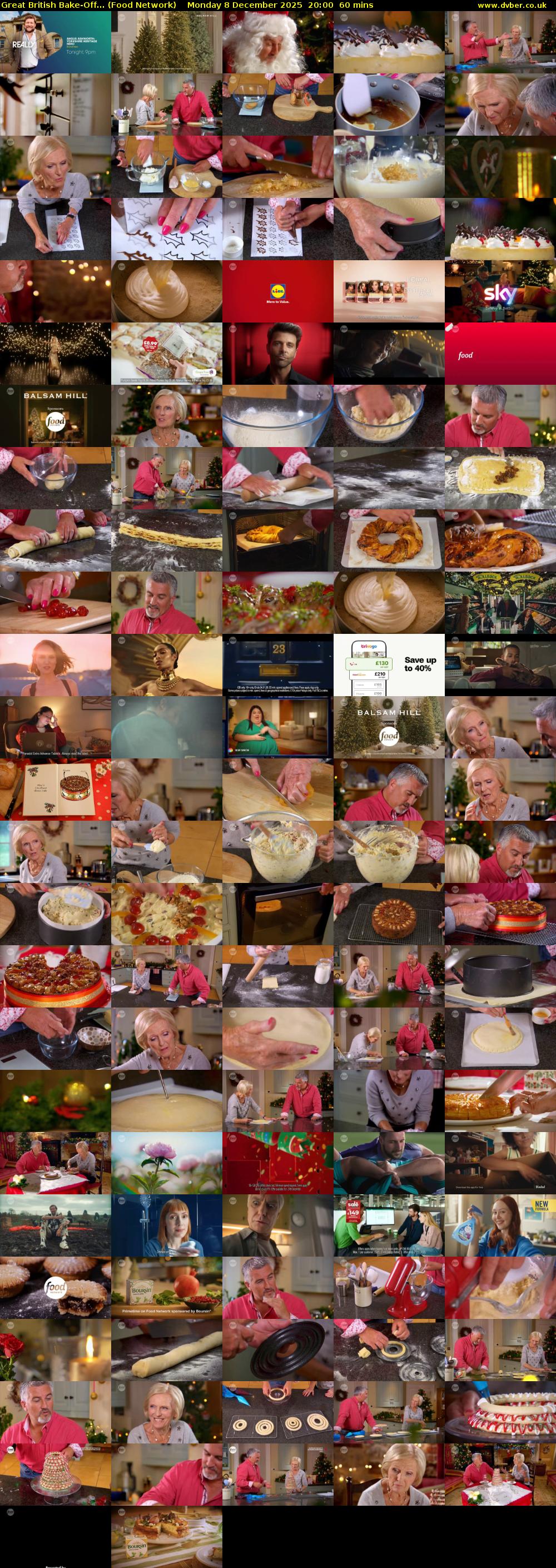 Great British Bake-Off... (Food Network) Monday 8 December 2025 20:00 - 21:00