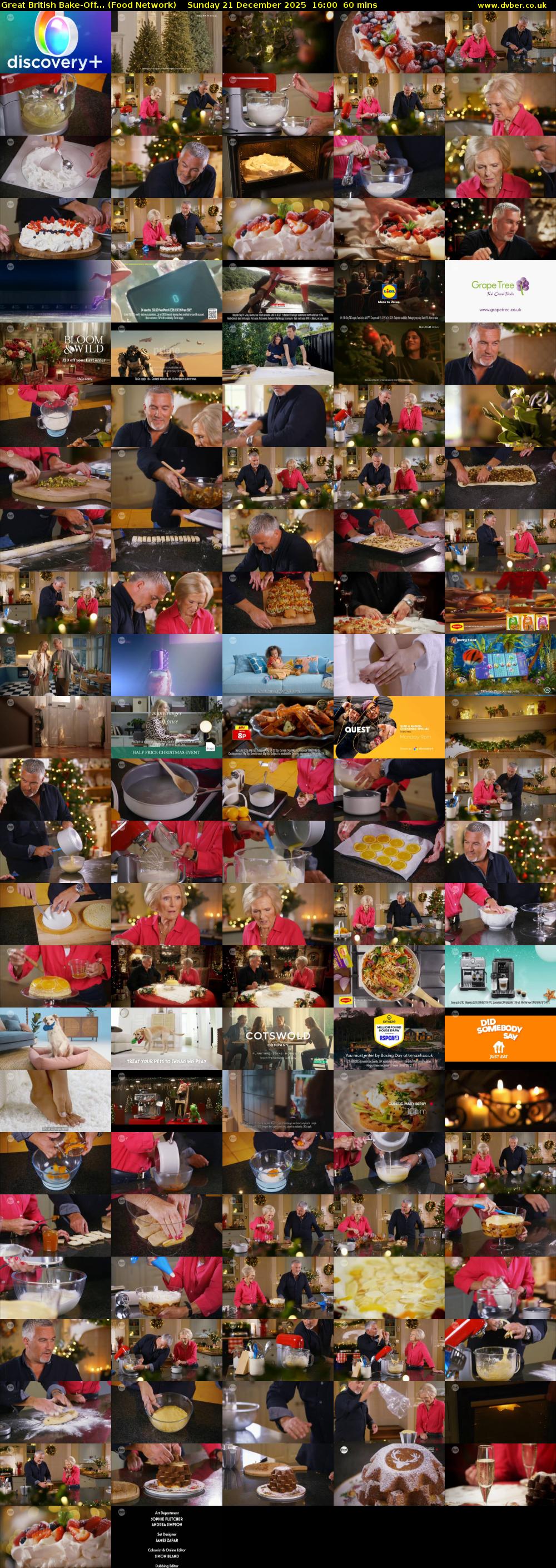 Great British Bake-Off... (Food Network) Sunday 21 December 2025 16:00 - 17:00