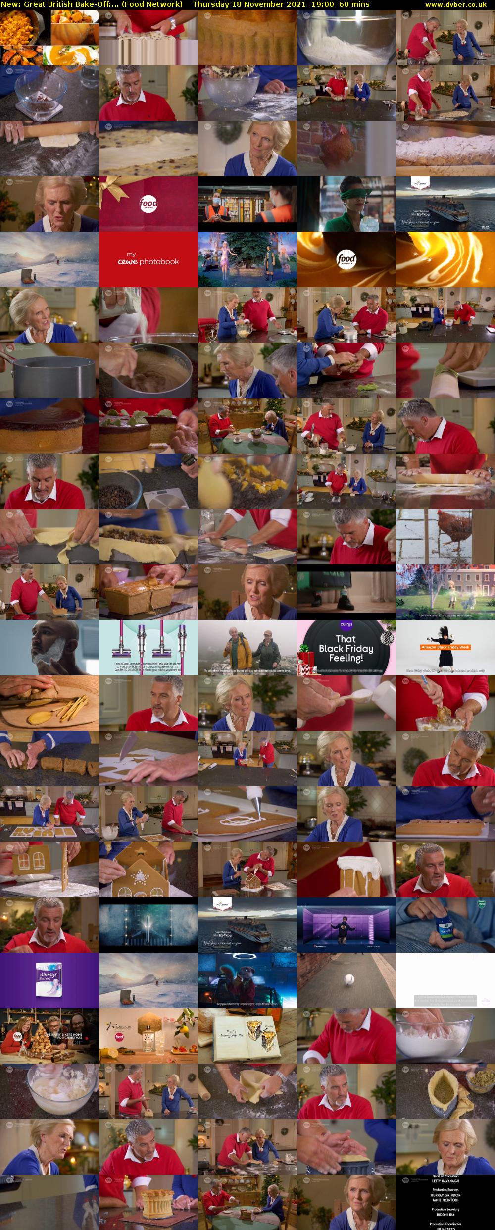 Great British Bake-Off:... (Food Network) Thursday 18 November 2021 19:00 - 20:00