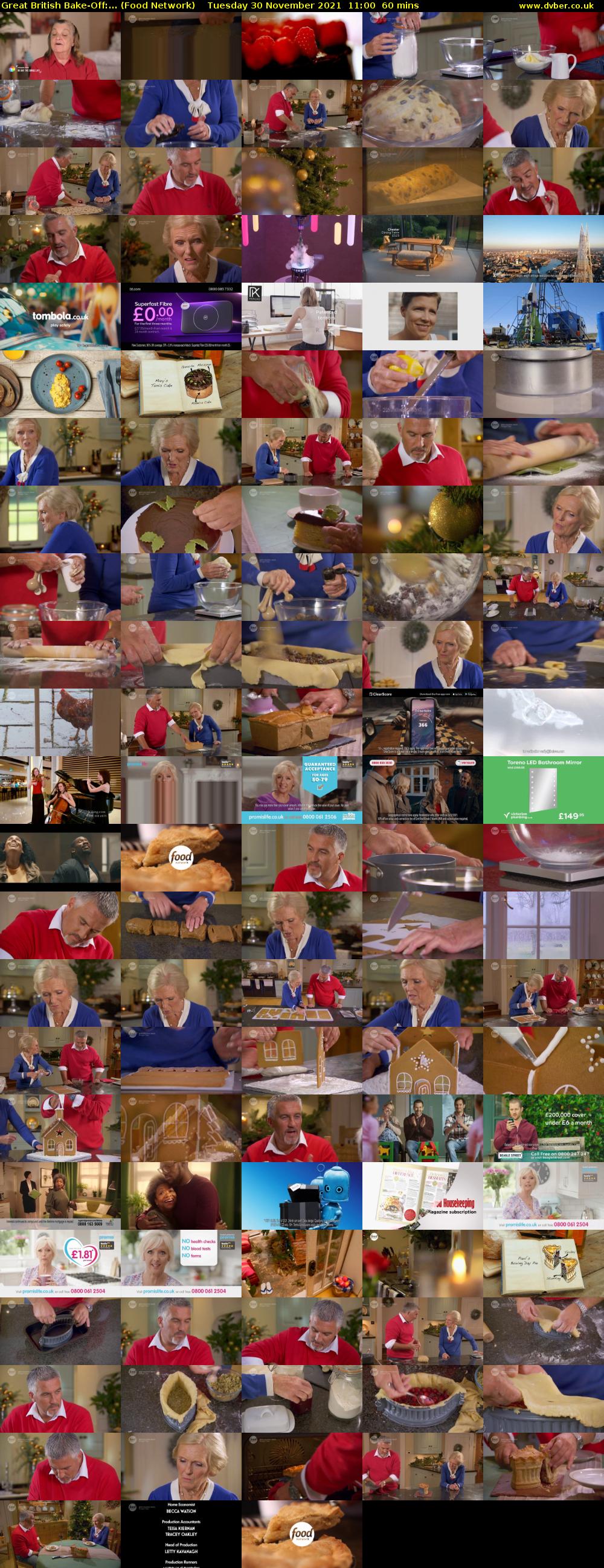 Great British Bake-Off:... (Food Network) Tuesday 30 November 2021 11:00 - 12:00