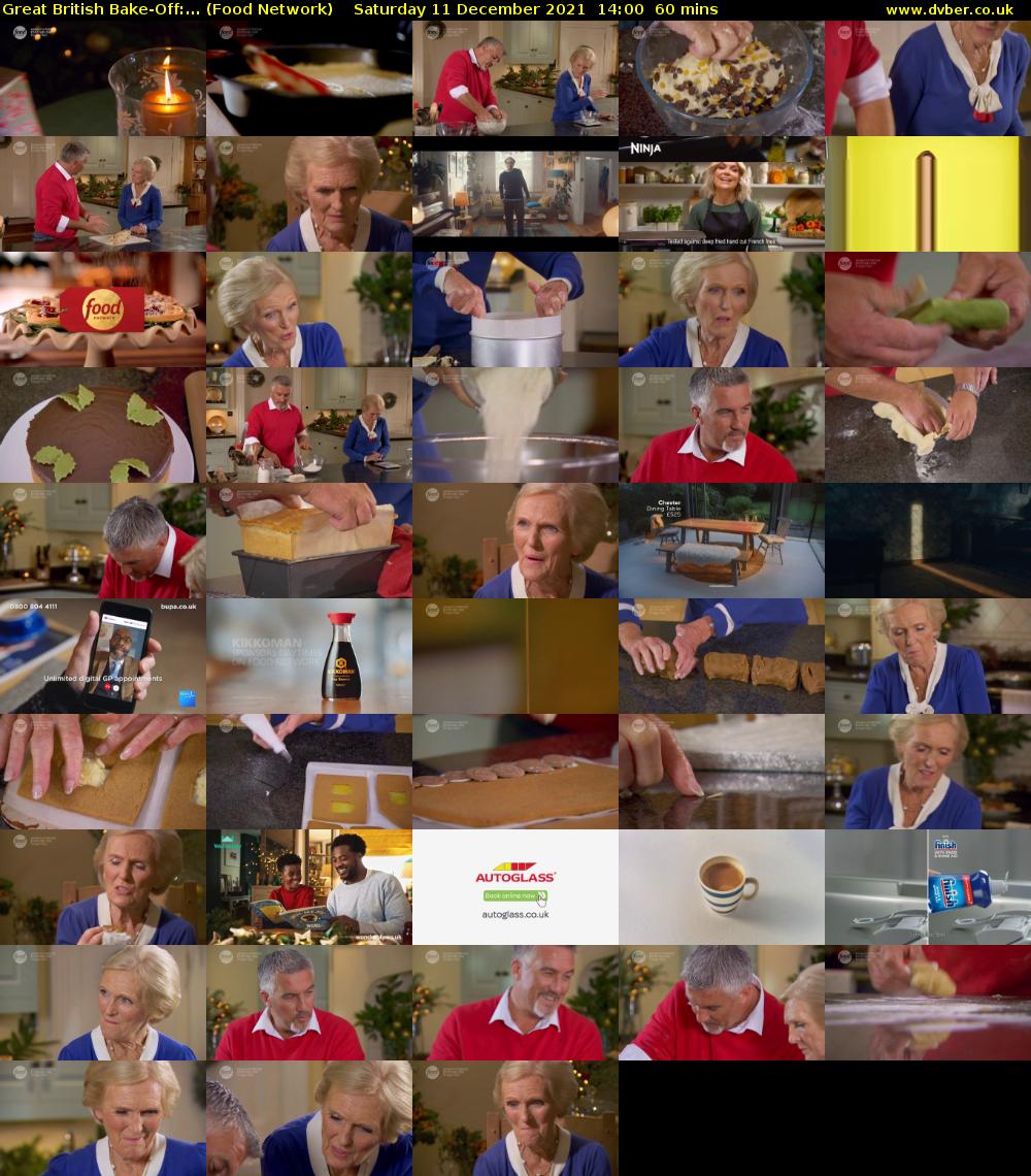 Great British Bake-Off:... (Food Network) Saturday 11 December 2021 14:00 - 15:00