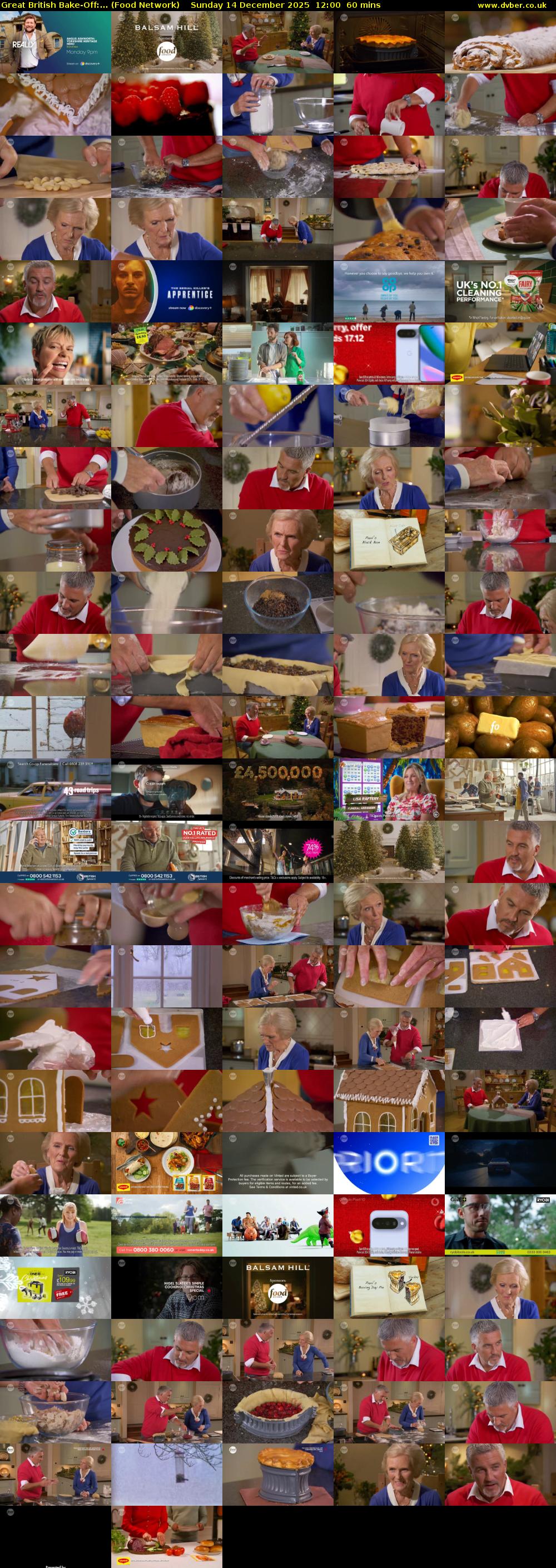 Great British Bake-Off:... (Food Network) Sunday 14 December 2025 12:00 - 13:00