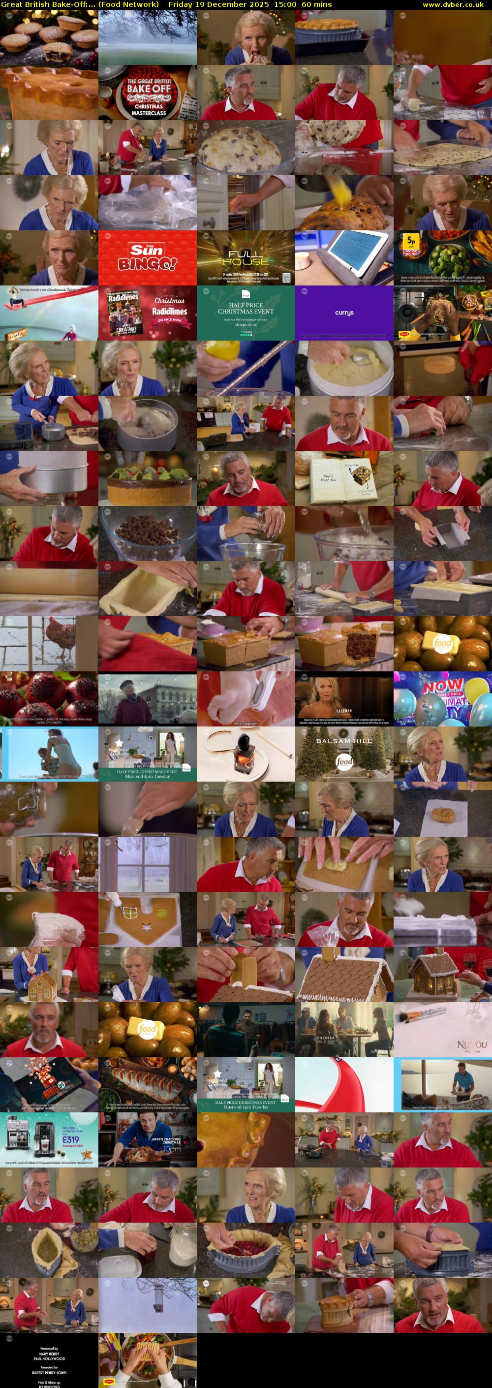 Great British Bake-Off:... (Food Network) Friday 19 December 2025 15:00 - 16:00