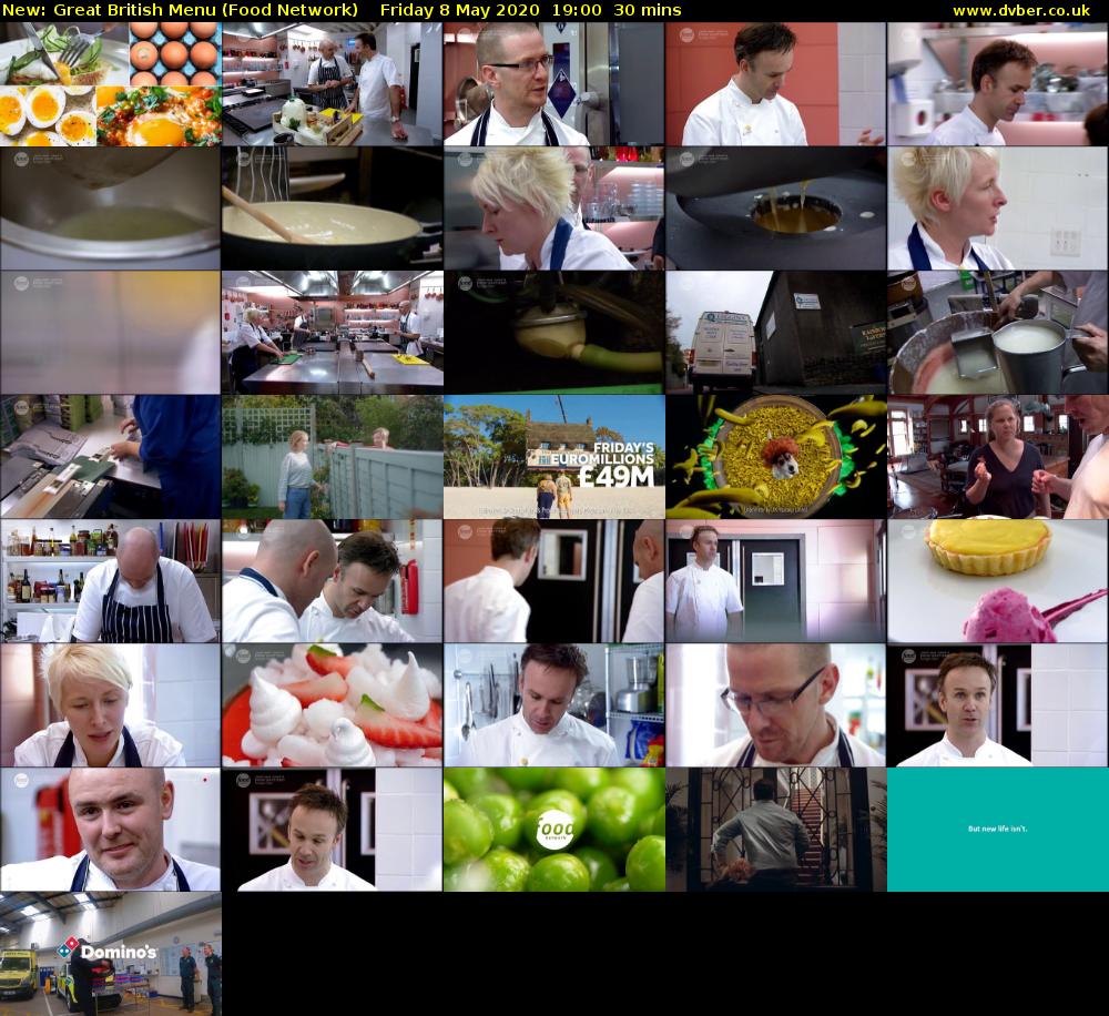 Great British Menu (Food Network) Friday 8 May 2020 19:00 - 19:30