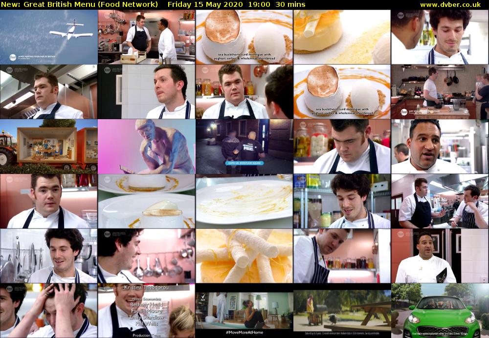 Great British Menu (Food Network) Friday 15 May 2020 19:00 - 19:30