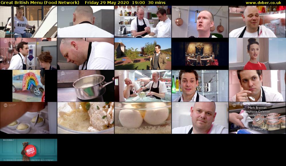 Great British Menu (Food Network) Friday 29 May 2020 19:00 - 19:30