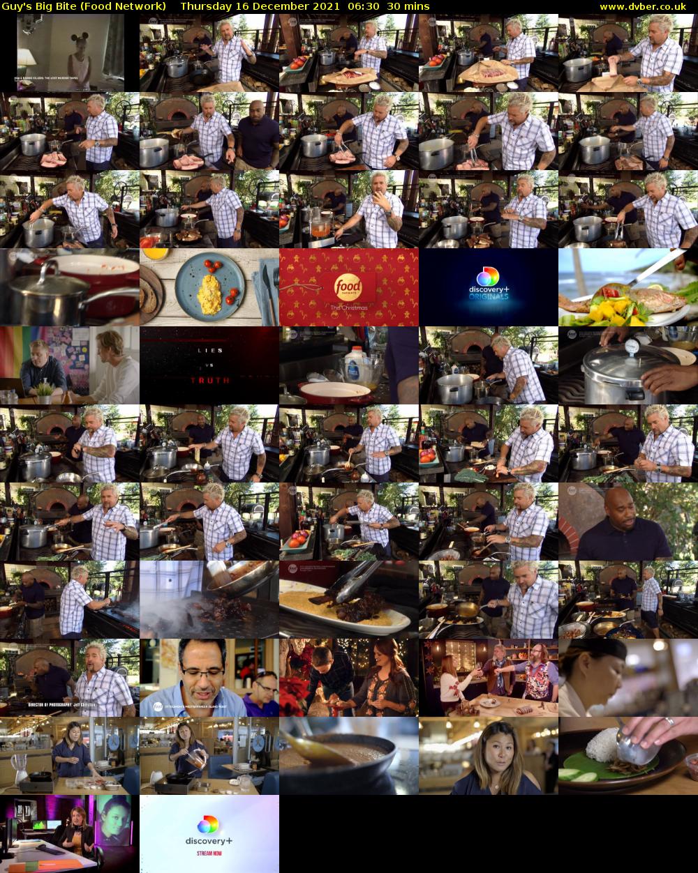 Guy's Big Bite (Food Network) Thursday 16 December 2021 06:30 - 07:00