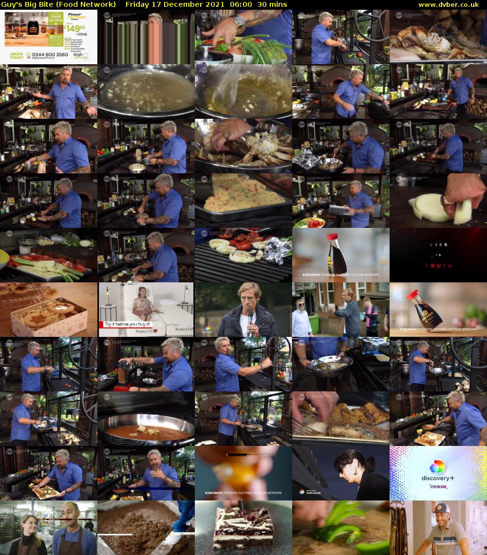 Guy's Big Bite (Food Network) Friday 17 December 2021 06:00 - 06:30