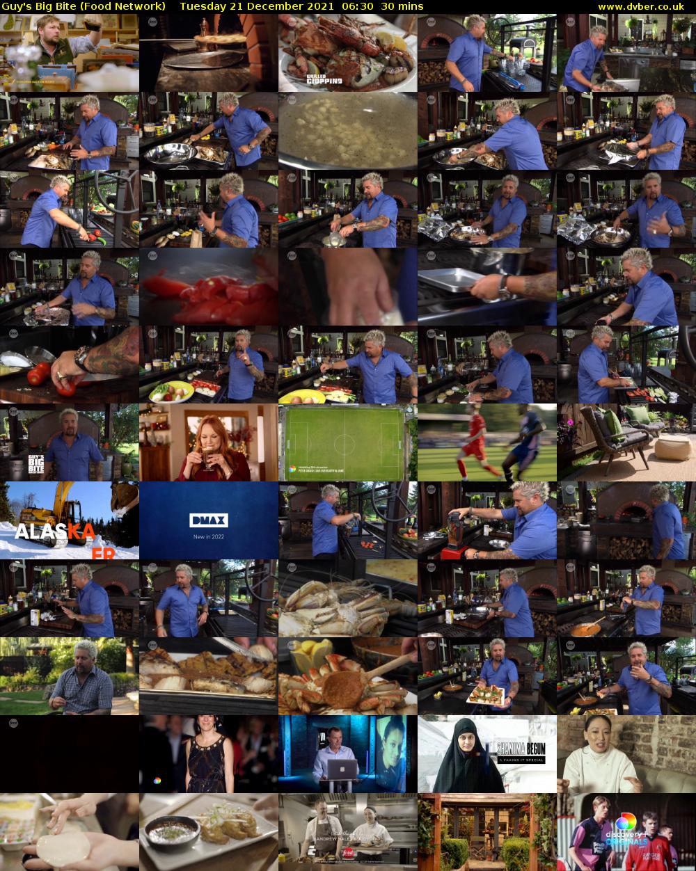 Guy's Big Bite (Food Network) Tuesday 21 December 2021 06:30 - 07:00
