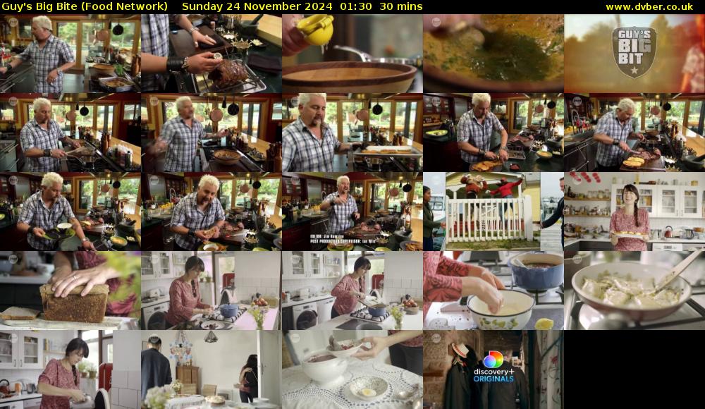 Guy's Big Bite (Food Network) Sunday 24 November 2024 01:30 - 02:00