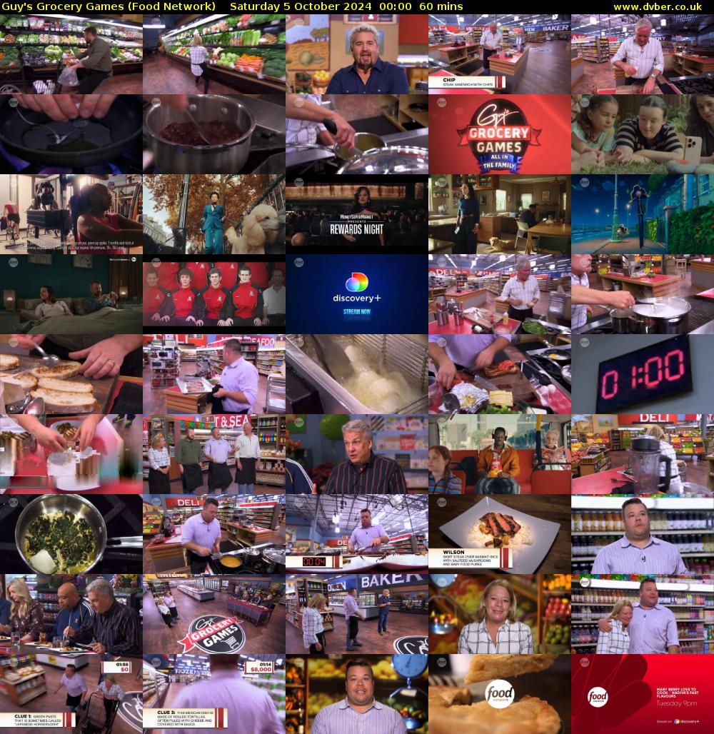 Guy's Grocery Games (Food Network) Saturday 5 October 2024 00:00 - 01:00