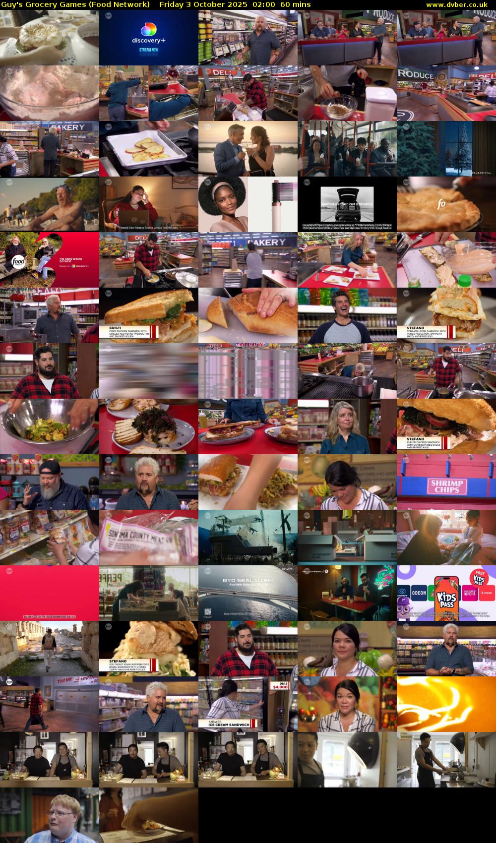 Guy's Grocery Games (Food Network) Friday 3 October 2025 02:00 - 03:00