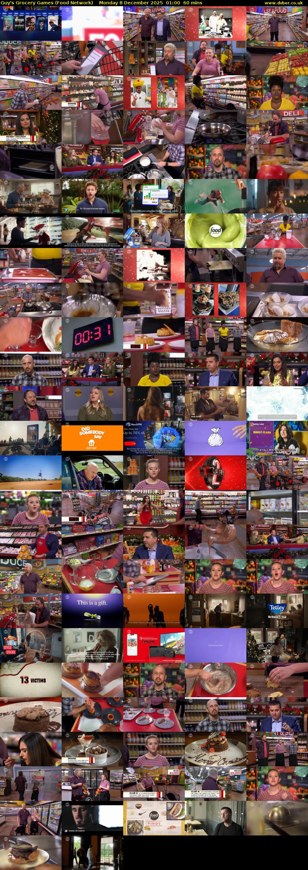 Guy's Grocery Games (Food Network) Monday 8 December 2025 01:00 - 02:00