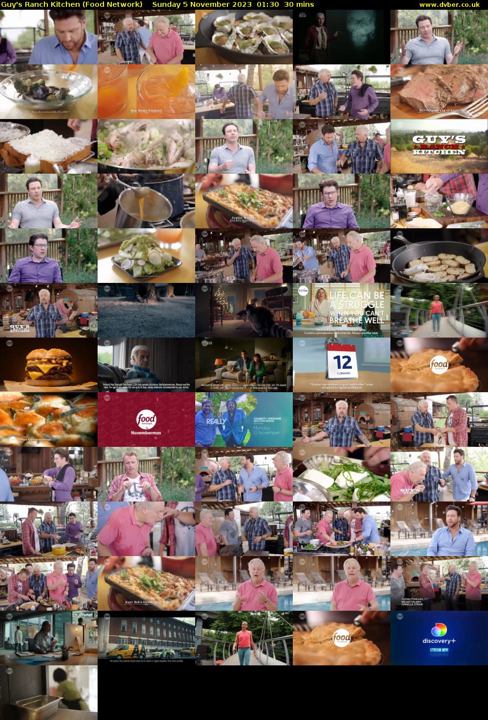 Guy's Ranch Kitchen (Food Network) Sunday 5 November 2023 01:30 - 02:00