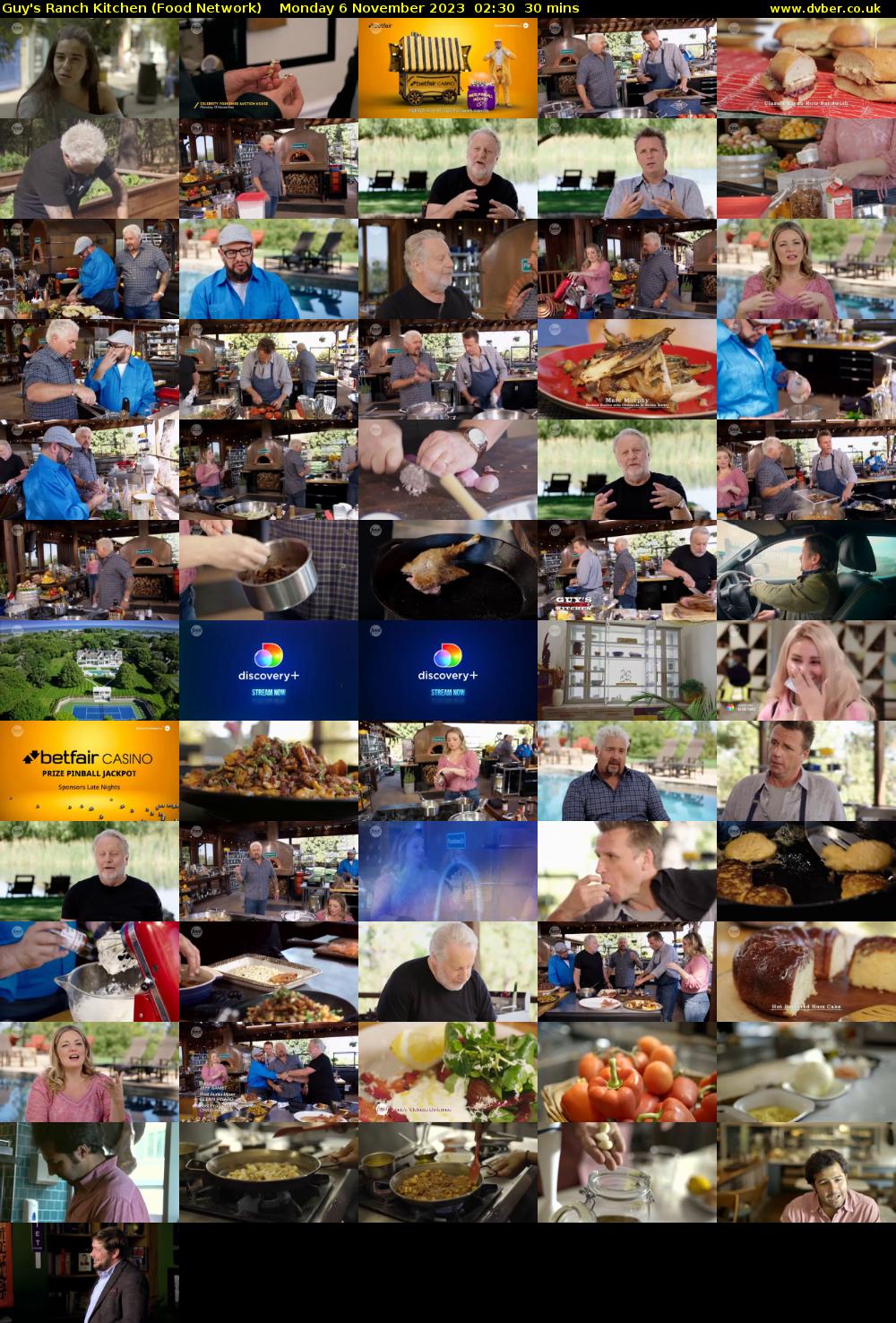 Guy's Ranch Kitchen (Food Network) Monday 6 November 2023 02:30 - 03:00
