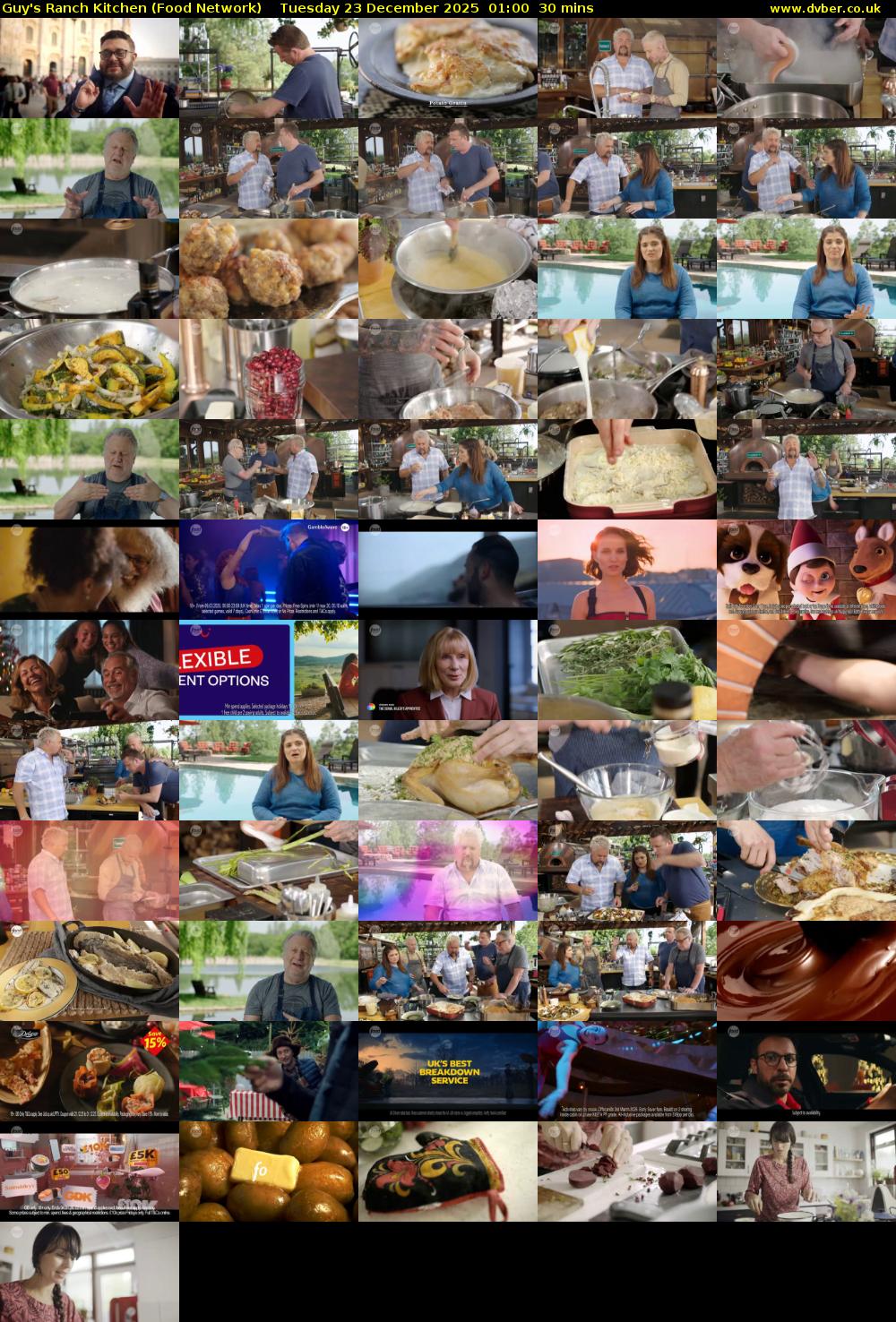 Guy's Ranch Kitchen (Food Network) Tuesday 23 December 2025 01:00 - 01:30