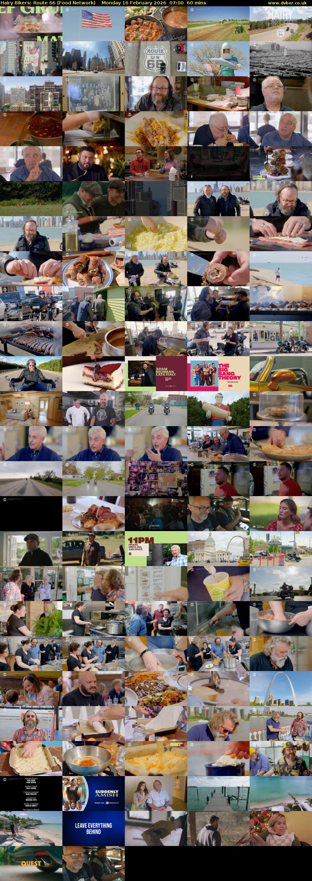 Hairy Bikers: Route 66 (Food Network) Monday 16 February 2026 07:00 - 08:00
