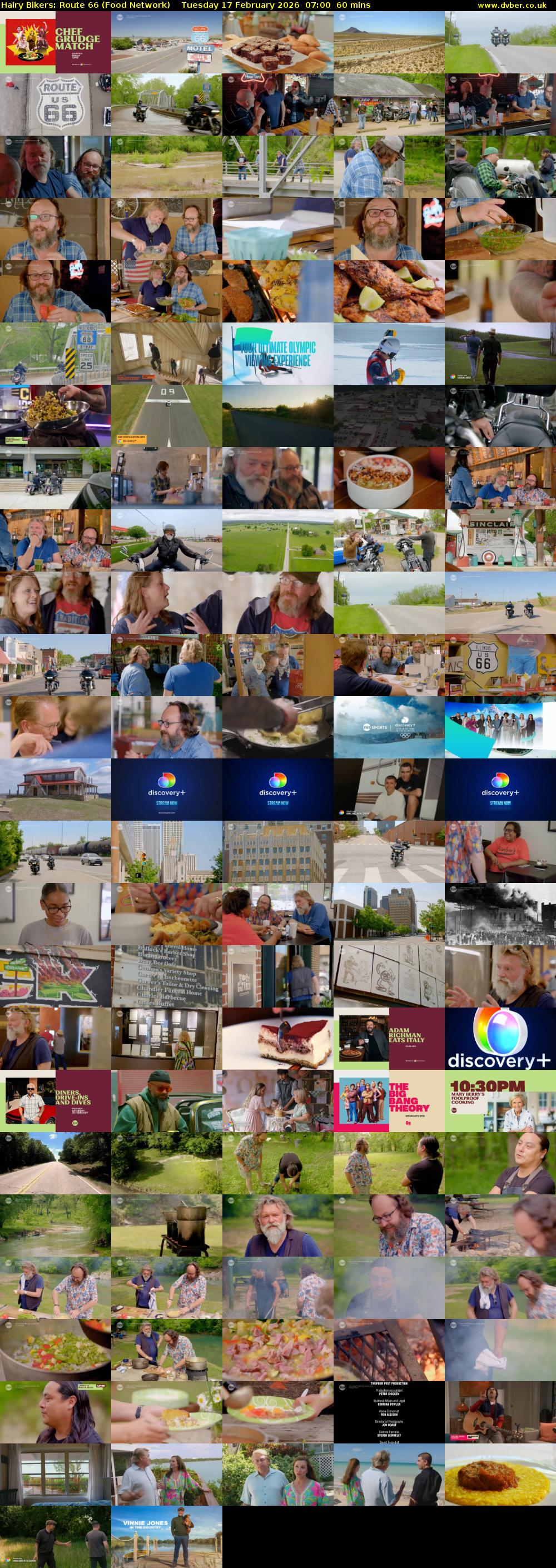 Hairy Bikers: Route 66 (Food Network) Tuesday 17 February 2026 07:00 - 08:00