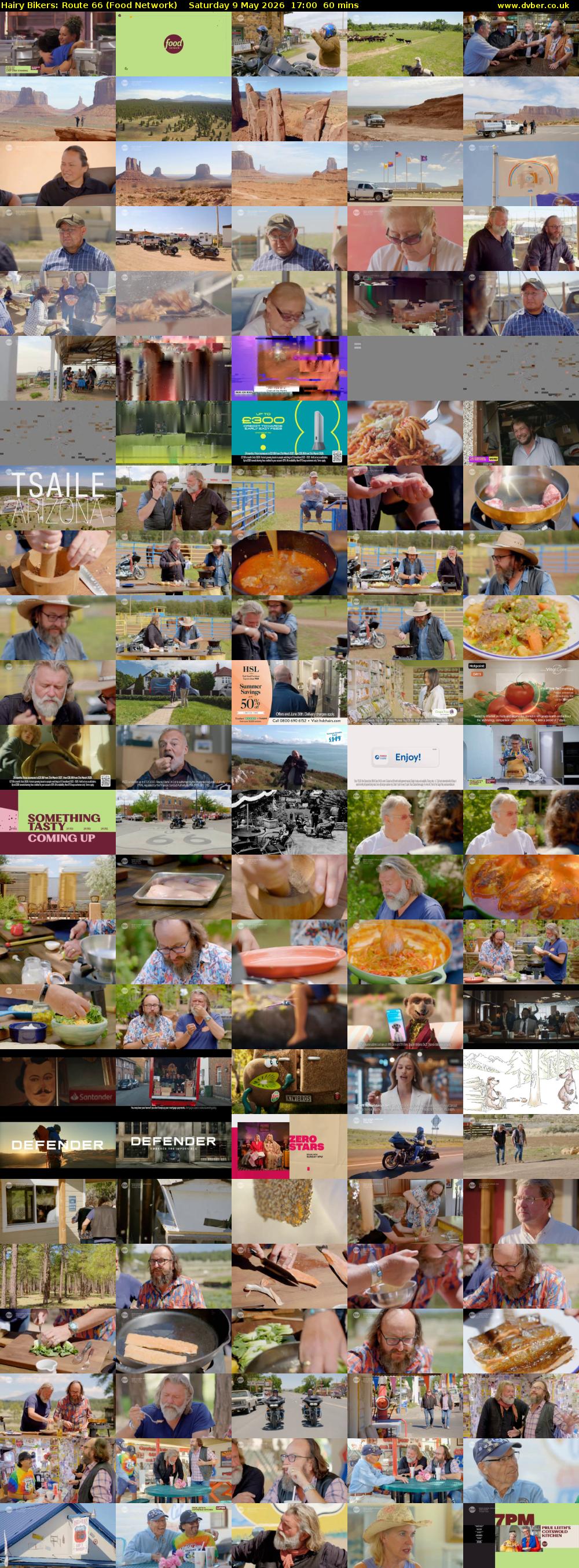 Hairy Bikers: Route 66 (Food Network) Saturday 9 May 2026 17:00 - 18:00