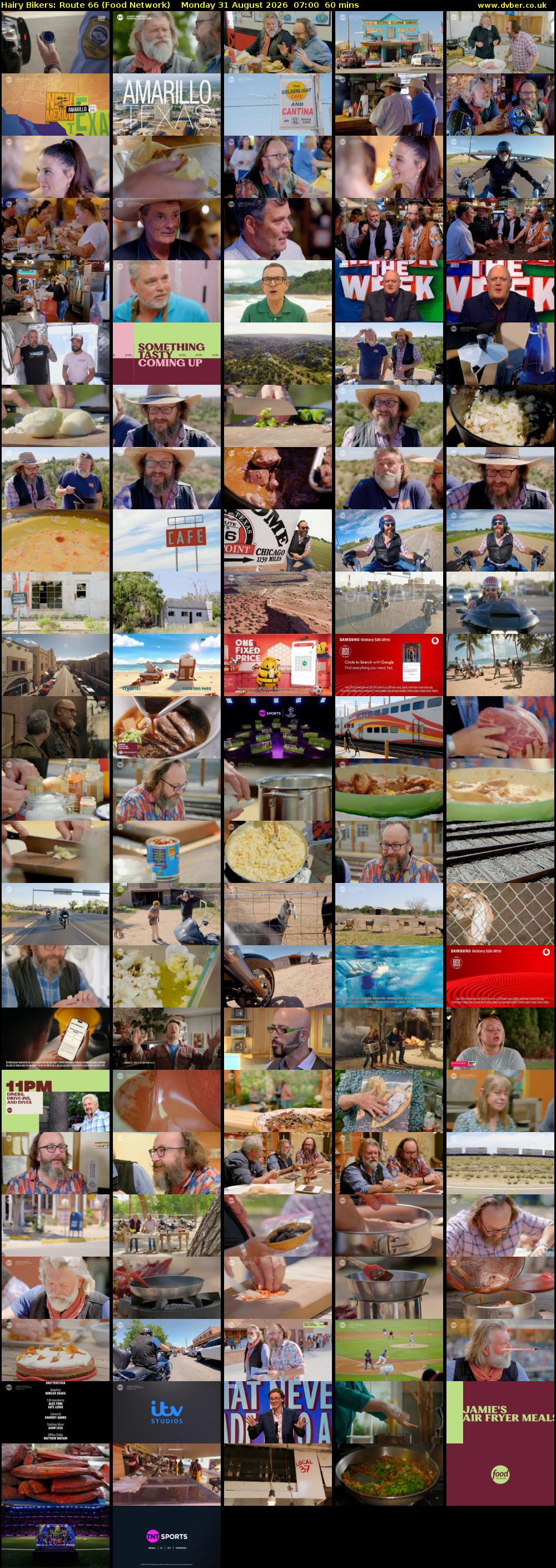 Hairy Bikers: Route 66 (Food Network) Monday 31 August 2026 07:00 - 08:00