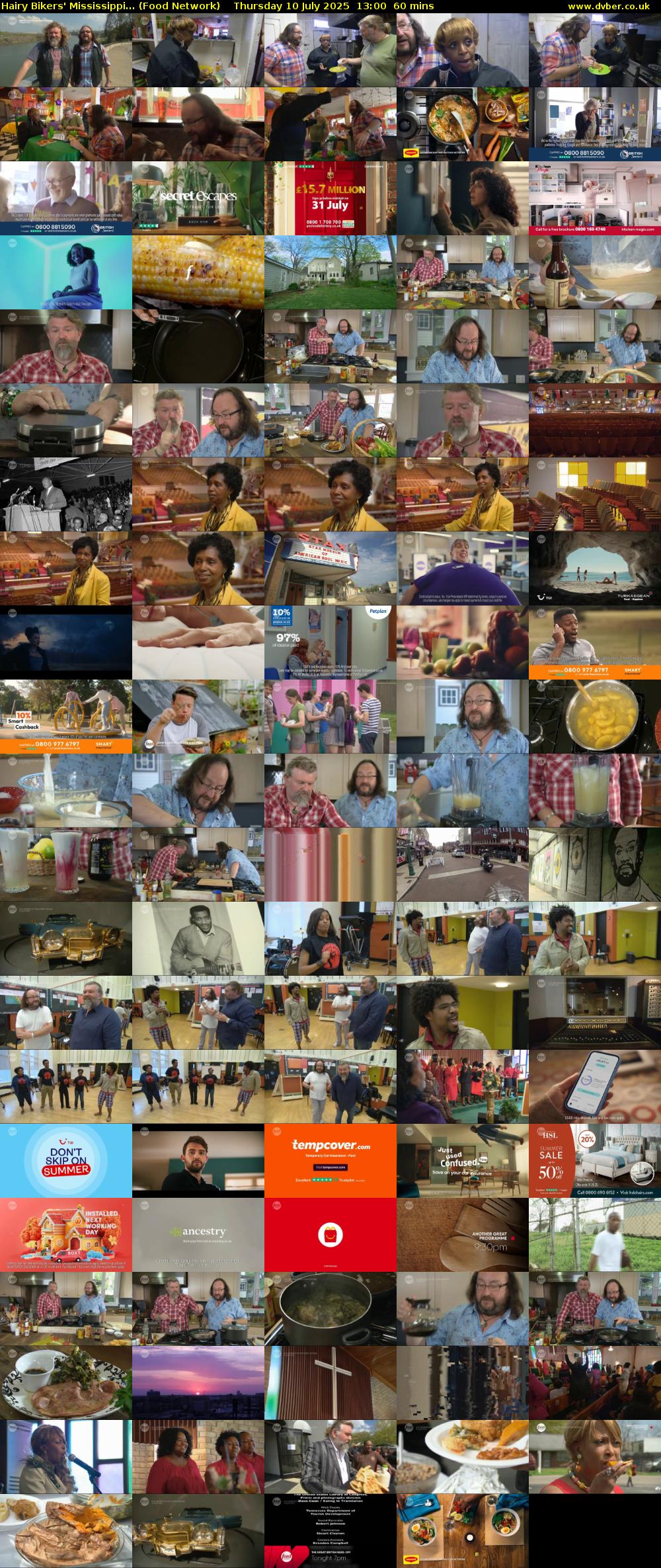 Hairy Bikers' Mississippi... (Food Network) Thursday 10 July 2025 13:00 - 14:00