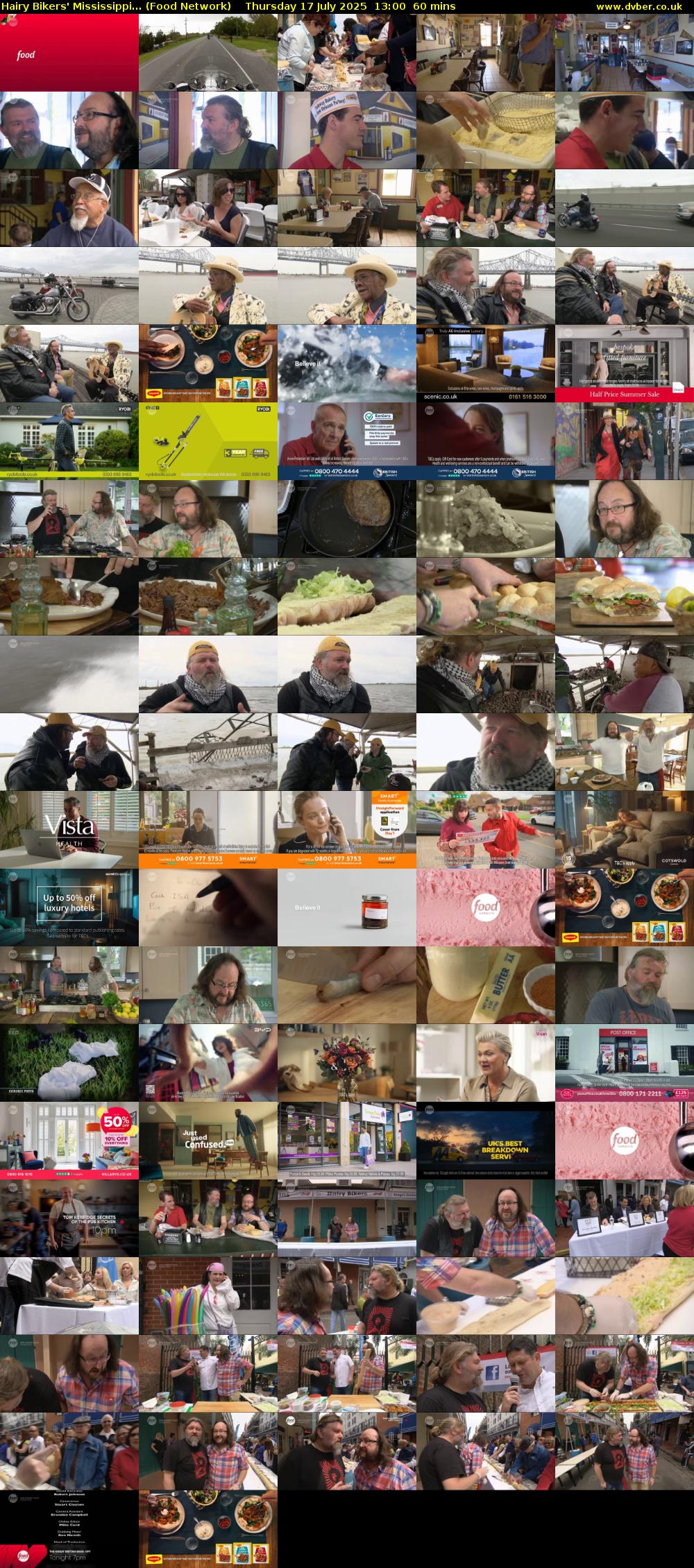Hairy Bikers' Mississippi... (Food Network) Thursday 17 July 2025 13:00 - 14:00