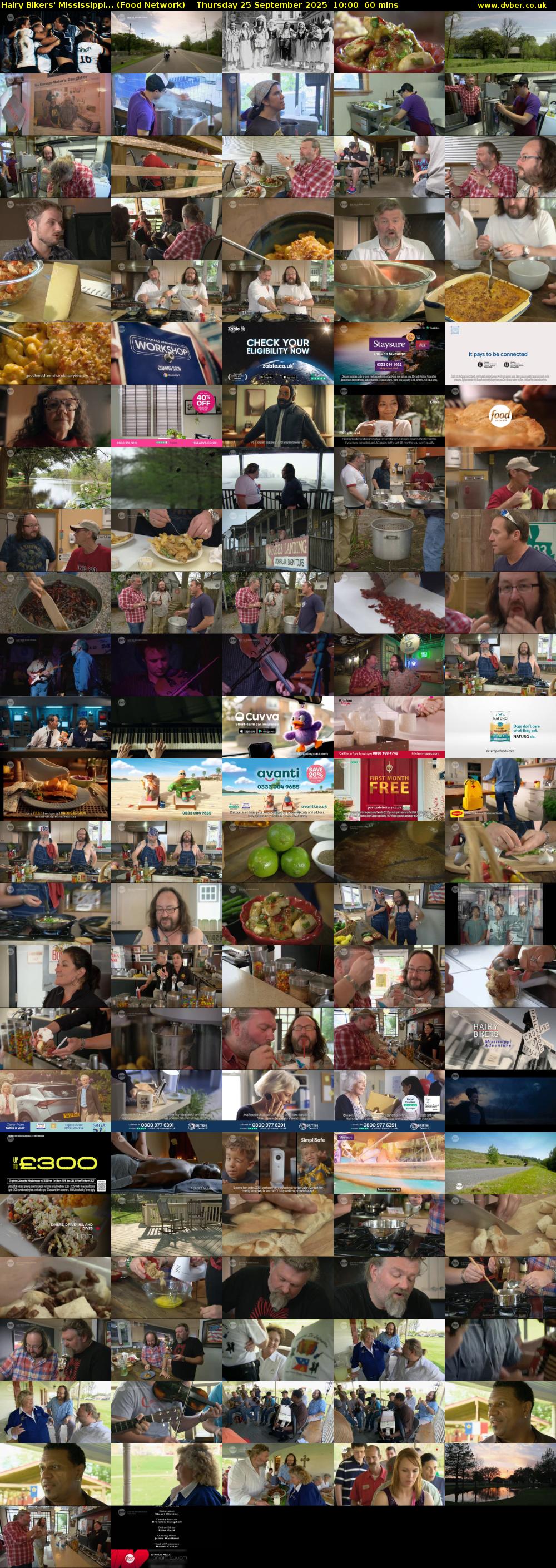 Hairy Bikers' Mississippi... (Food Network) Thursday 25 September 2025 10:00 - 11:00