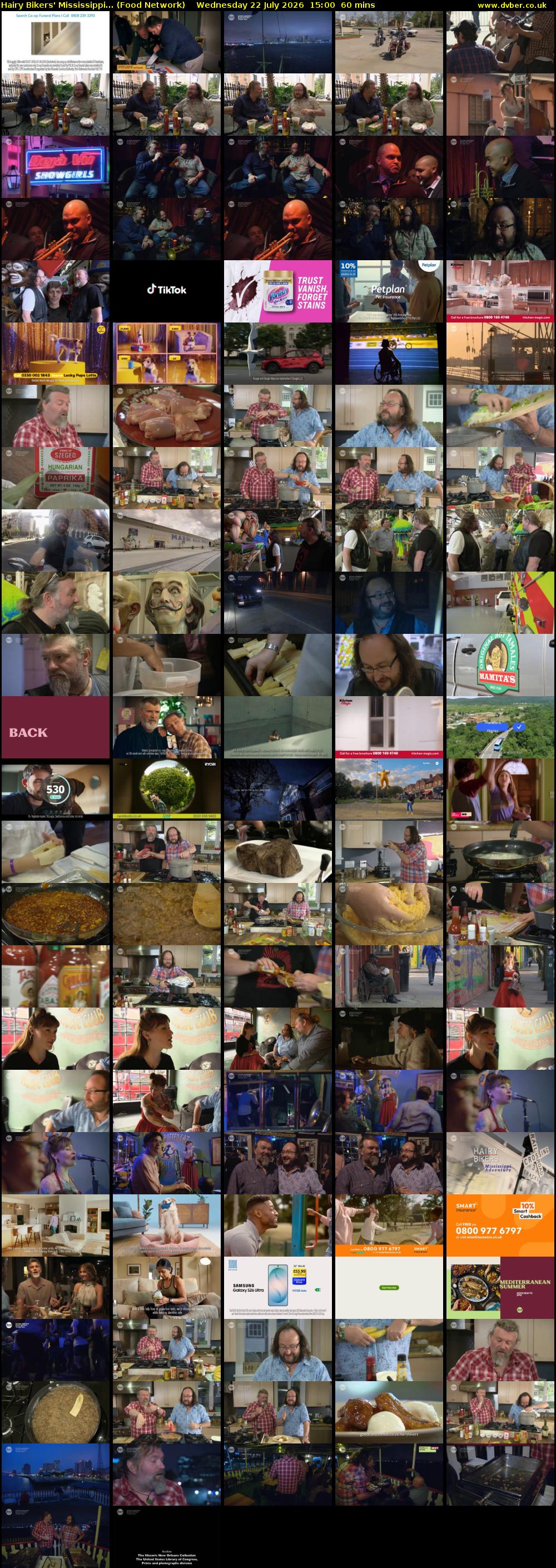 Hairy Bikers' Mississippi... (Food Network) Wednesday 22 July 2026 15:00 - 16:00