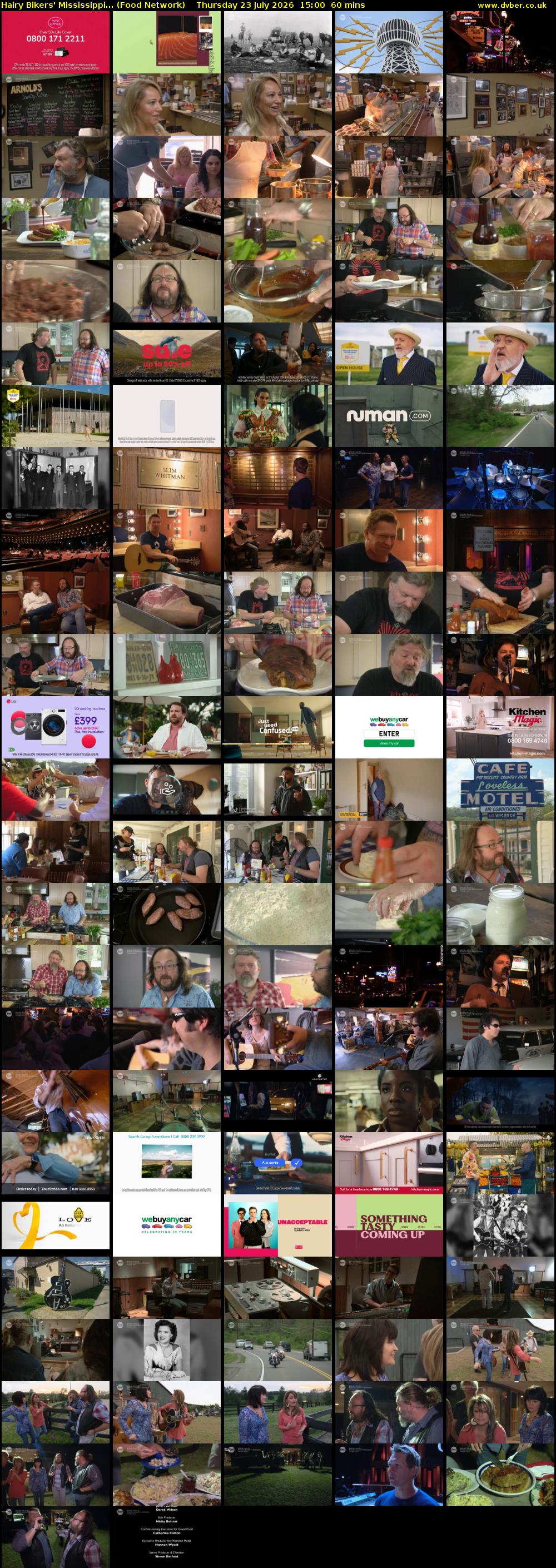 Hairy Bikers' Mississippi... (Food Network) Thursday 23 July 2026 15:00 - 16:00