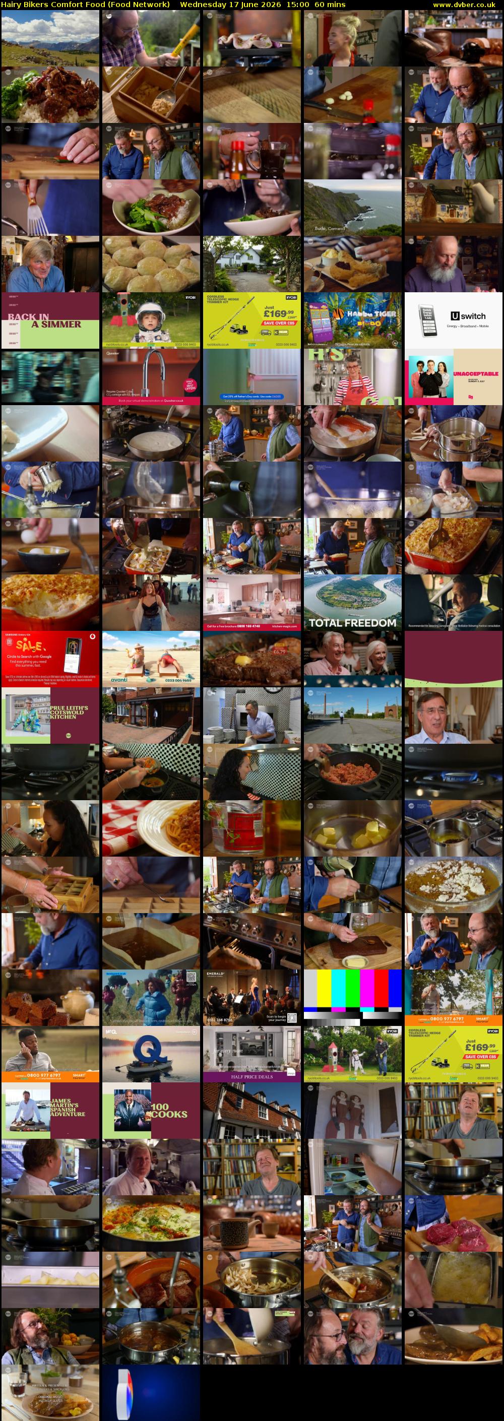 Hairy Bikers Comfort Food (Food Network) Wednesday 17 June 2026 15:00 - 16:00