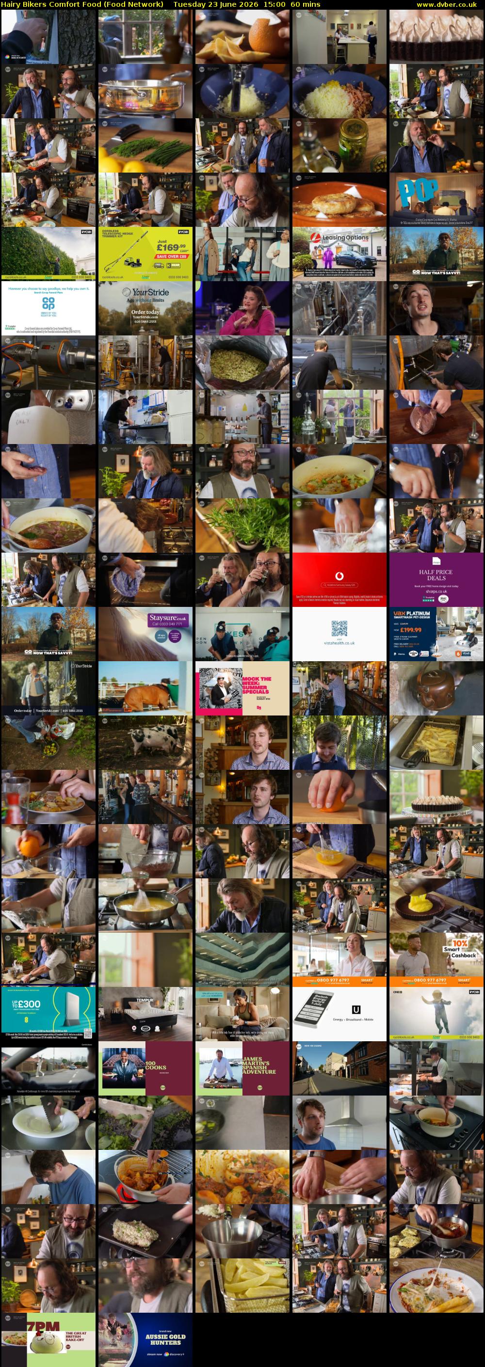 Hairy Bikers Comfort Food (Food Network) Tuesday 23 June 2026 15:00 - 16:00