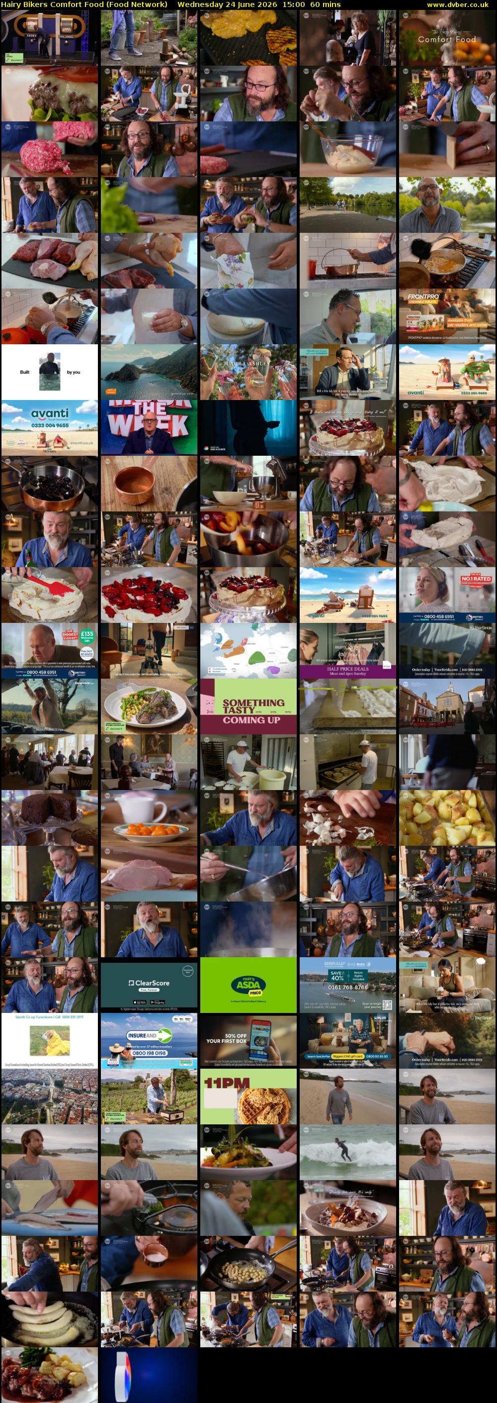 Hairy Bikers Comfort Food (Food Network) Wednesday 24 June 2026 15:00 - 16:00