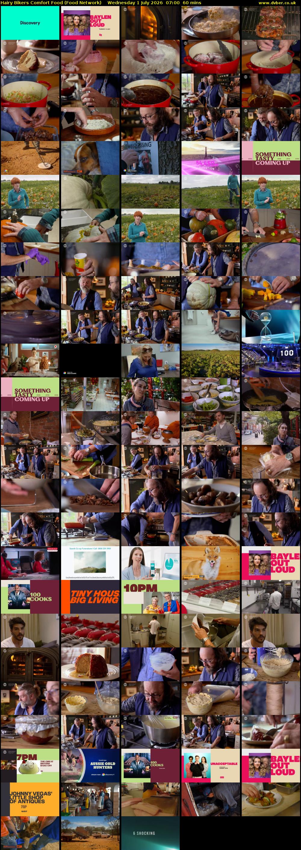 Hairy Bikers Comfort Food (Food Network) Wednesday 1 July 2026 07:00 - 08:00