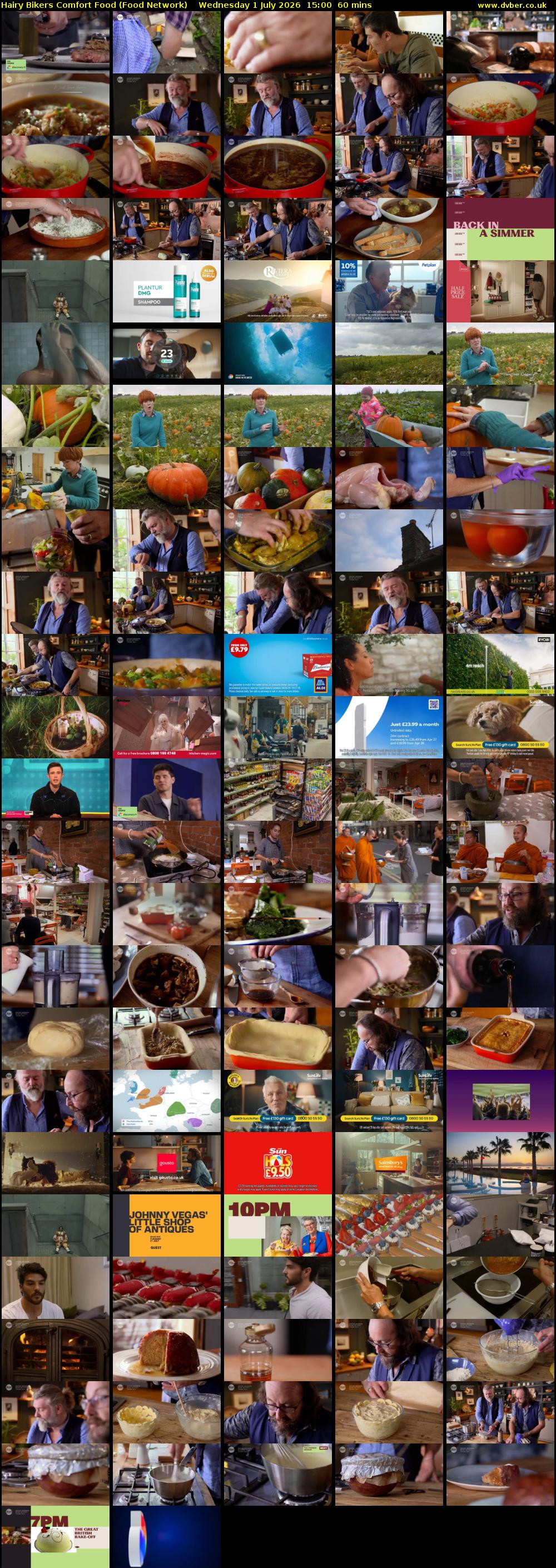 Hairy Bikers Comfort Food (Food Network) Wednesday 1 July 2026 15:00 - 16:00
