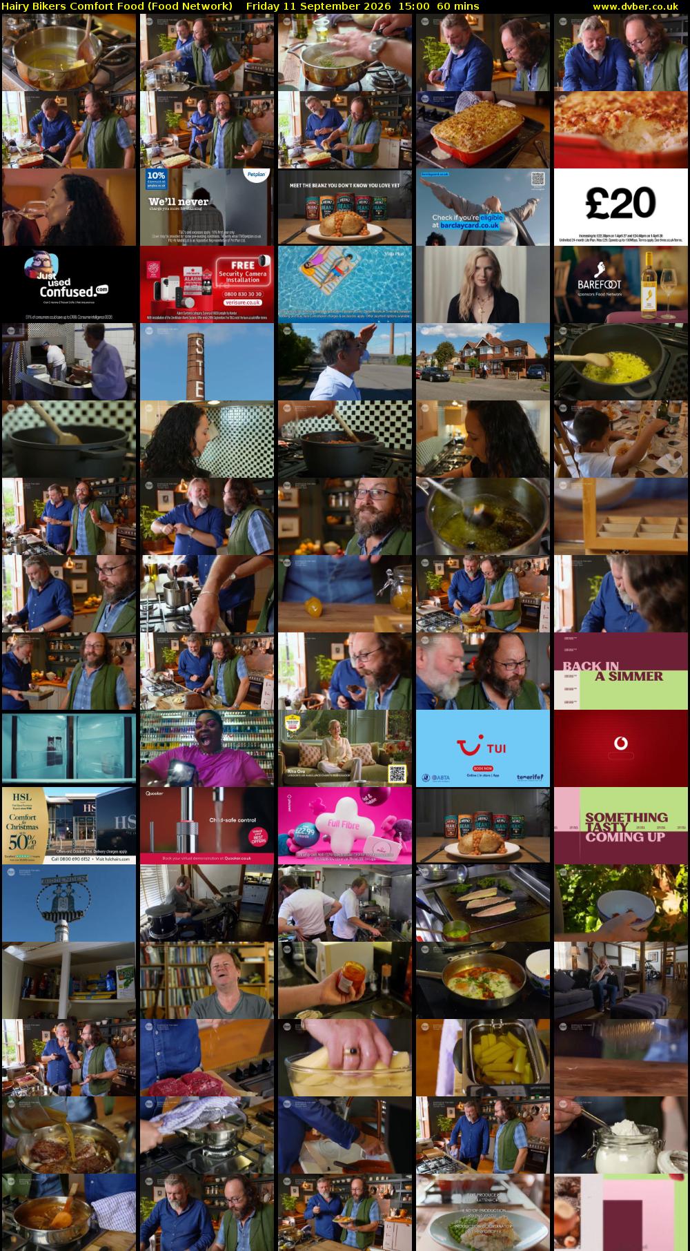 Hairy Bikers Comfort Food (Food Network) Friday 11 September 2026 15:00 - 16:00