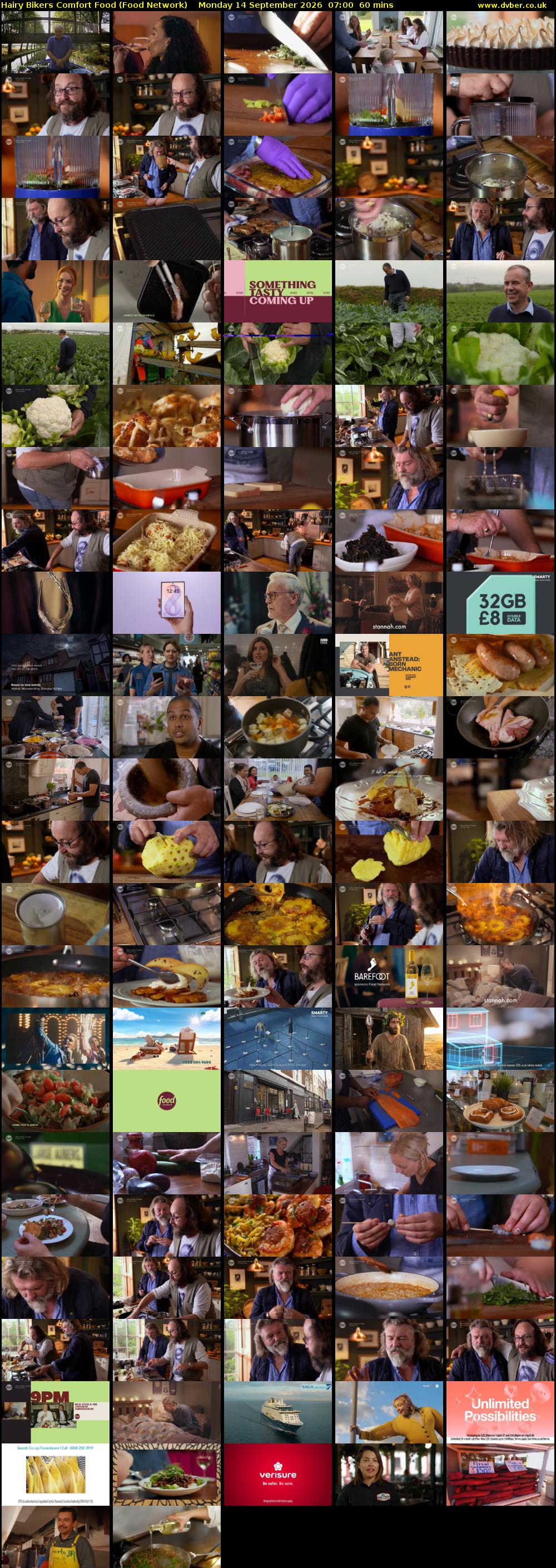 Hairy Bikers Comfort Food (Food Network) Monday 14 September 2026 07:00 - 08:00