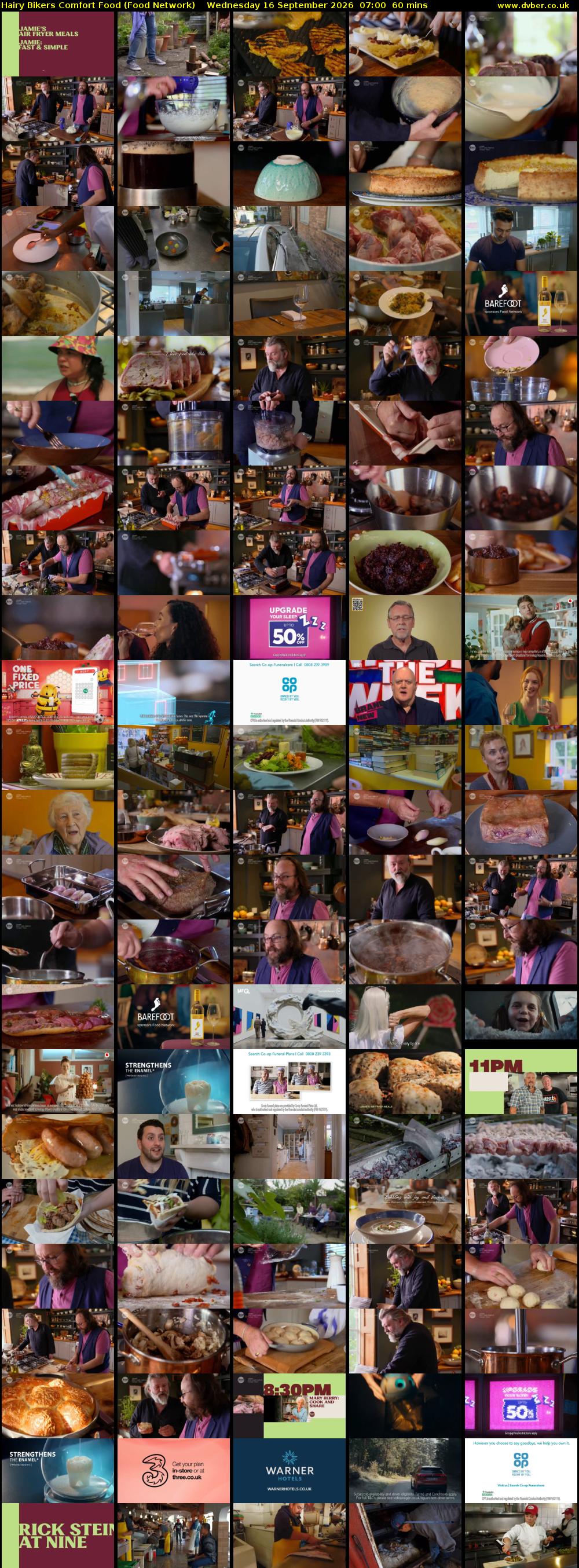 Hairy Bikers Comfort Food (Food Network) Wednesday 16 September 2026 07:00 - 08:00