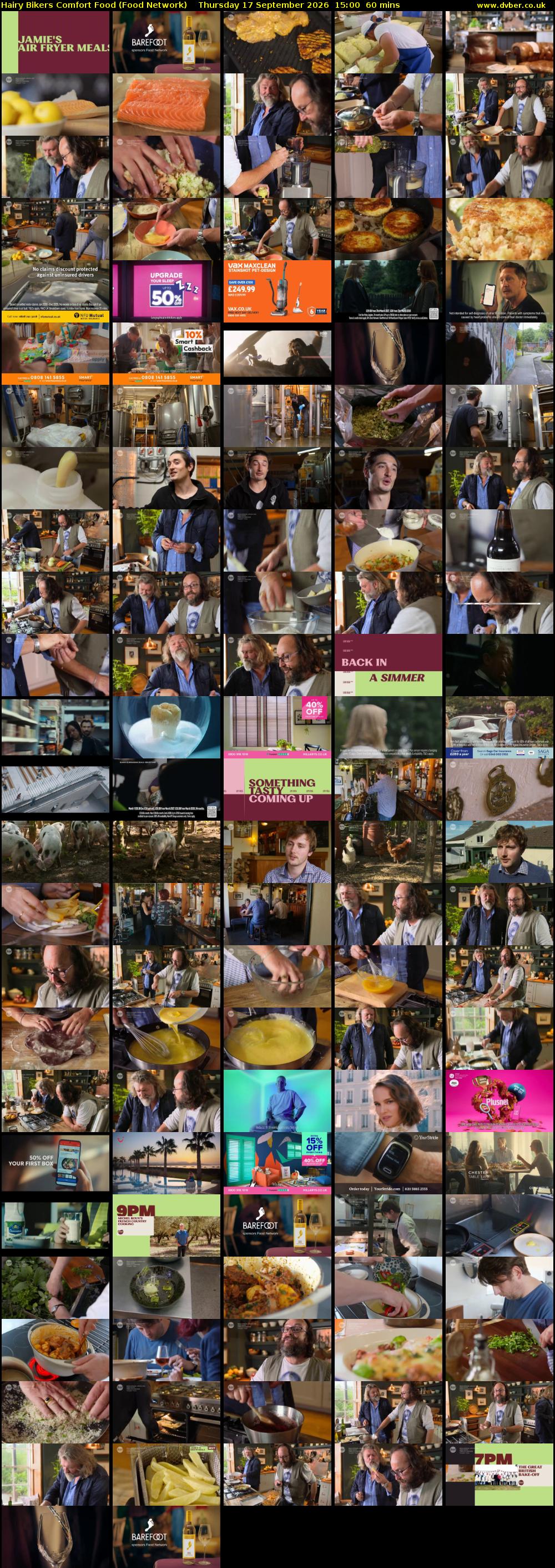 Hairy Bikers Comfort Food (Food Network) Thursday 17 September 2026 15:00 - 16:00