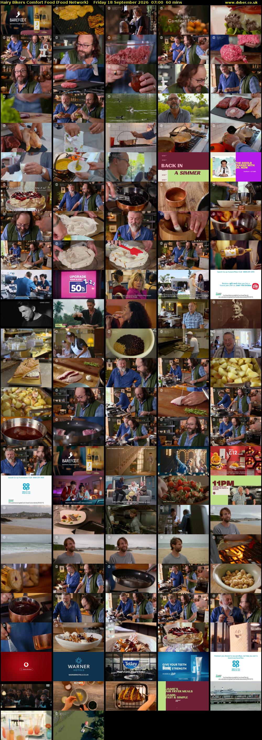 Hairy Bikers Comfort Food (Food Network) Friday 18 September 2026 07:00 - 08:00