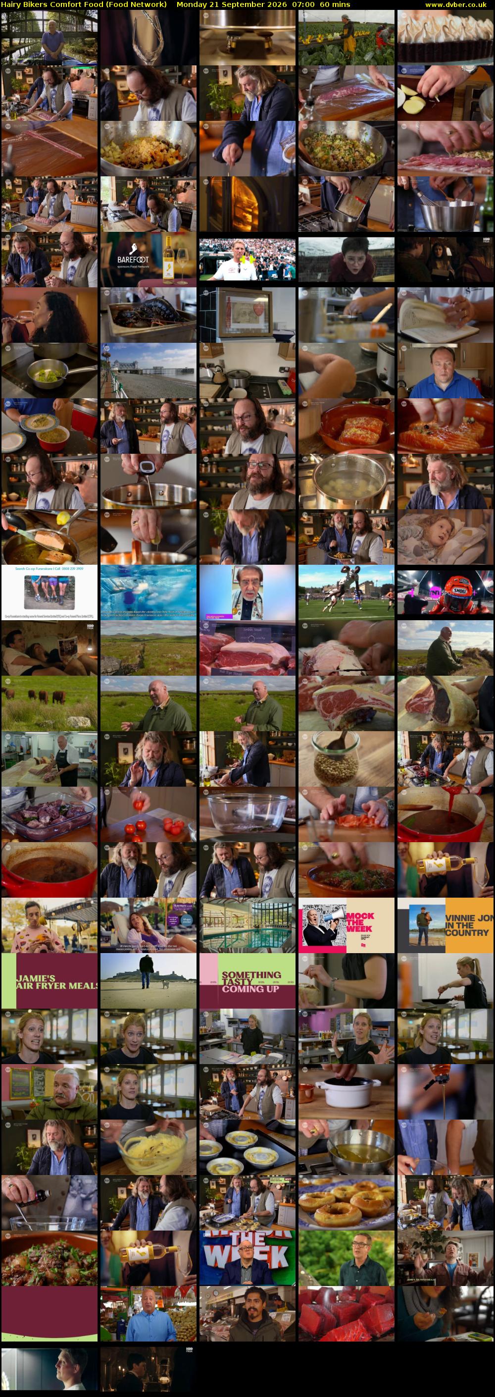 Hairy Bikers Comfort Food (Food Network) Monday 21 September 2026 07:00 - 08:00