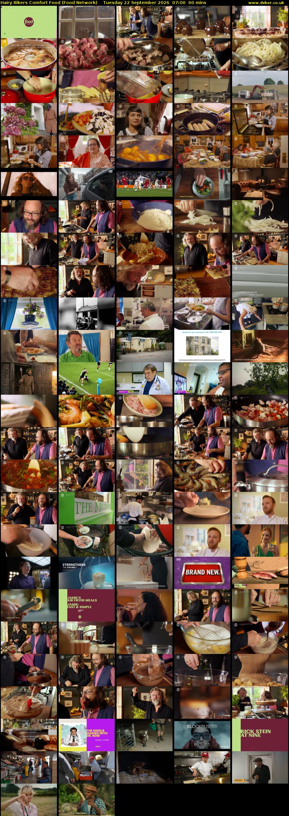 Hairy Bikers Comfort Food (Food Network) Tuesday 22 September 2026 07:00 - 08:00