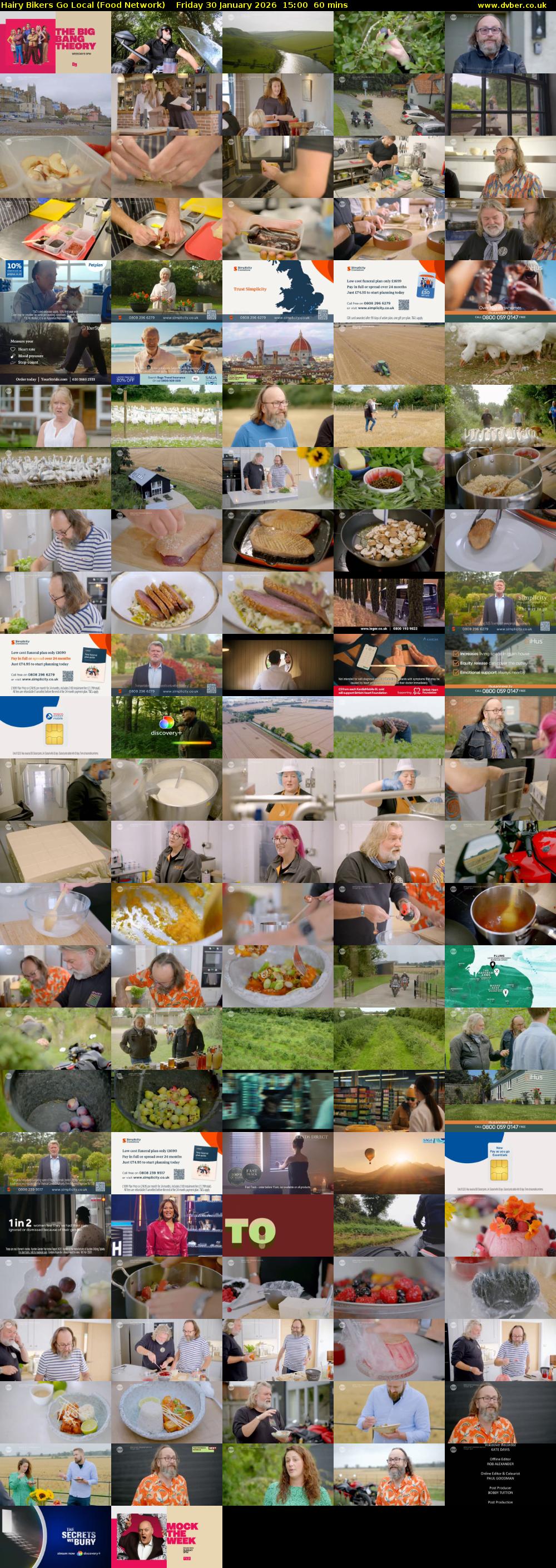 Hairy Bikers Go Local (Food Network) Friday 30 January 2026 15:00 - 16:00