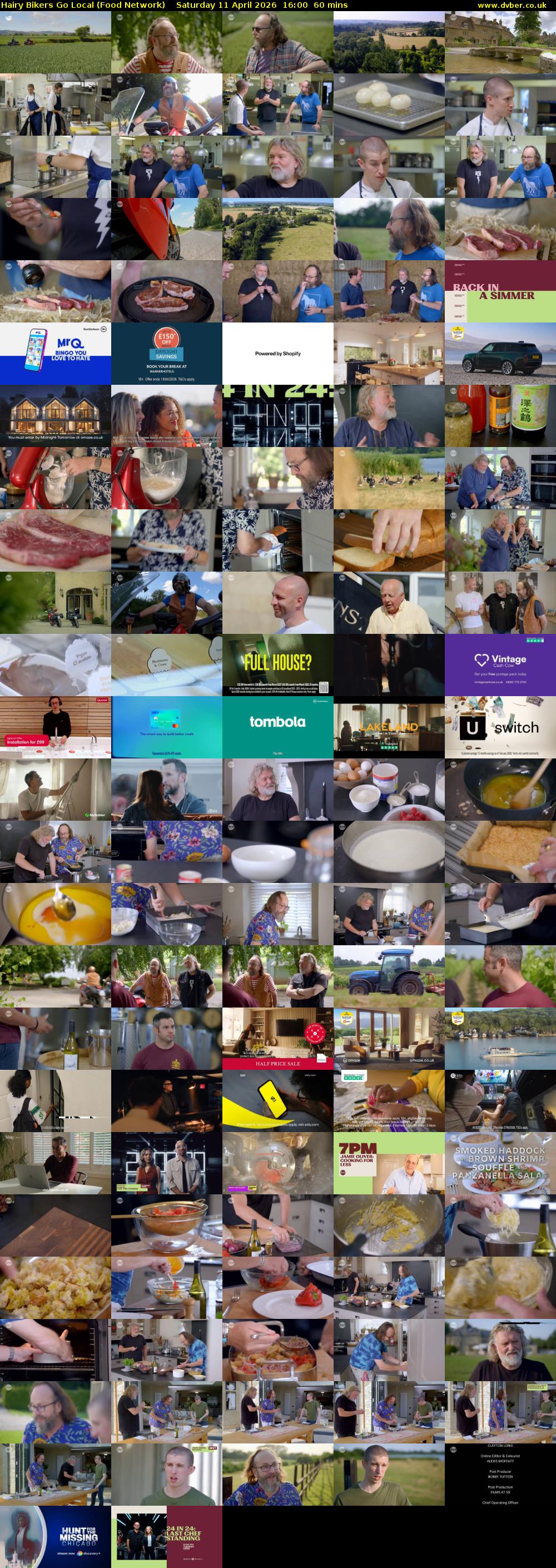 Hairy Bikers Go Local (Food Network) Saturday 11 April 2026 16:00 - 17:00