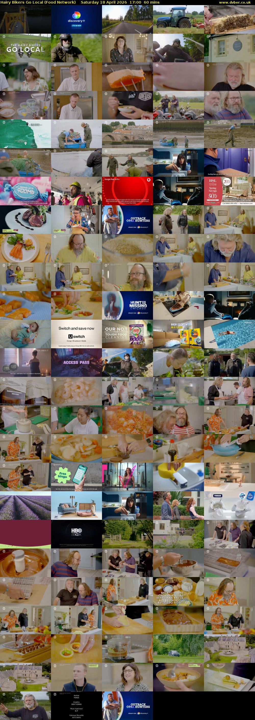 Hairy Bikers Go Local (Food Network) Saturday 18 April 2026 17:00 - 18:00