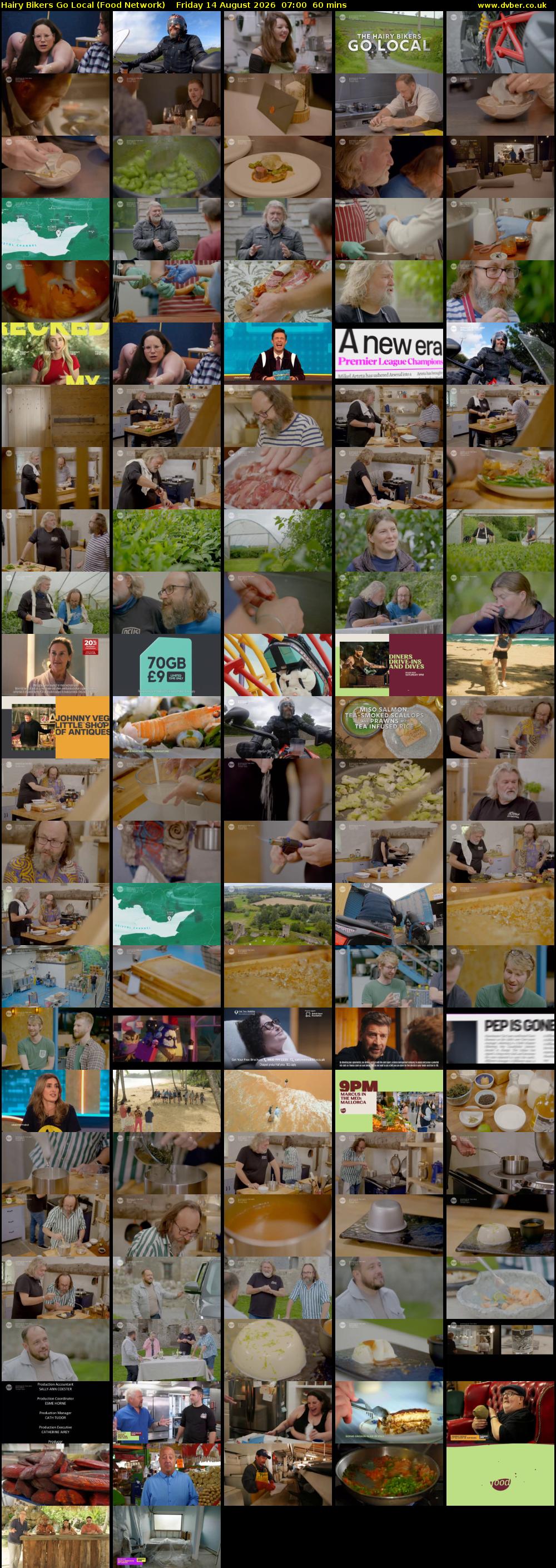 Hairy Bikers Go Local (Food Network) Friday 14 August 2026 07:00 - 08:00
