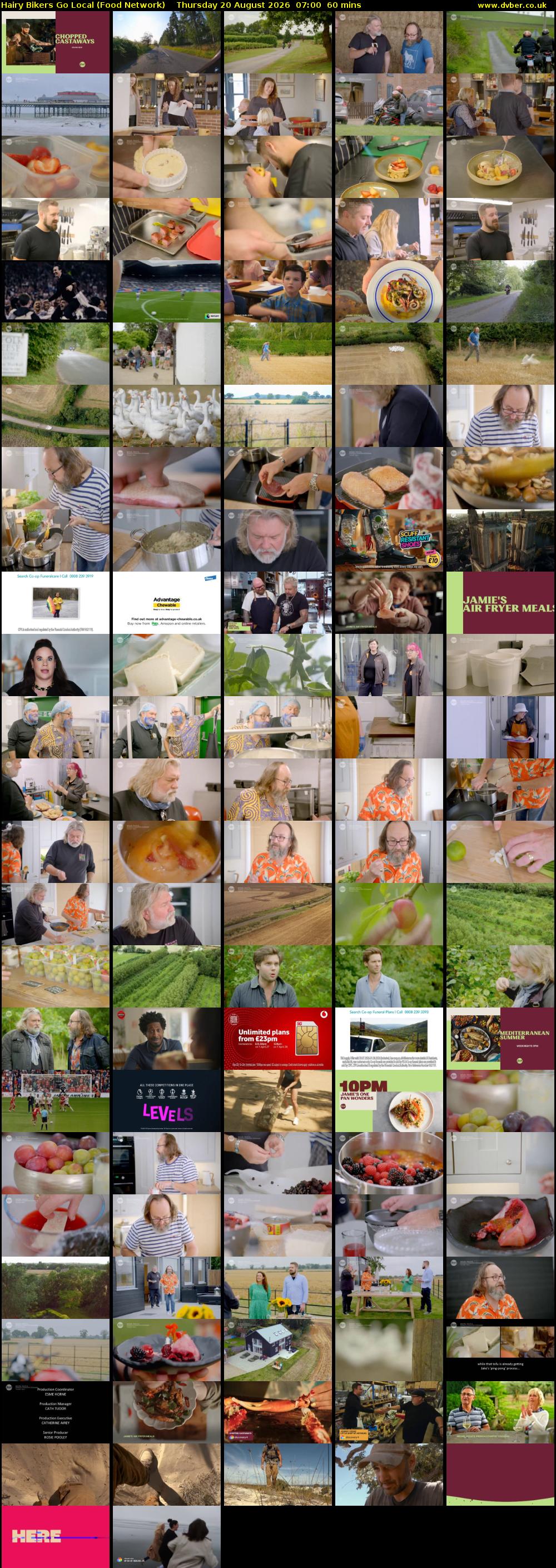 Hairy Bikers Go Local (Food Network) Thursday 20 August 2026 07:00 - 08:00